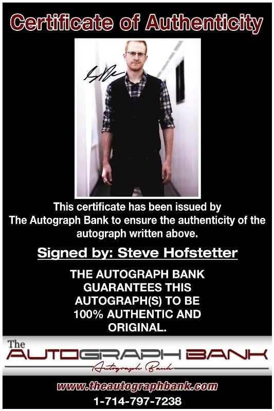 Steve Hofstetter — Steve Hofstetter authentic signed celebrity 8x10 photo |CERT Autographed 51816f1, изображение 2