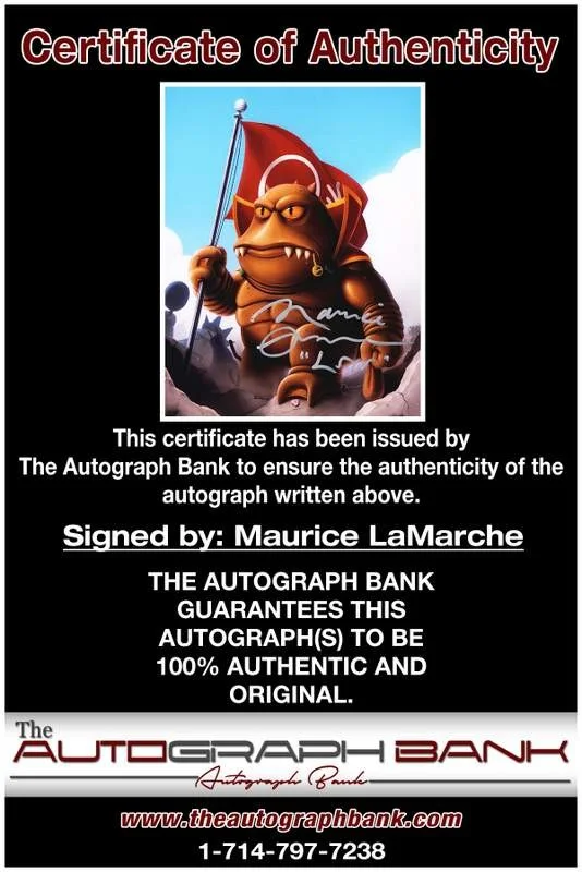 Maurice Lamarche — Maurice Lamarche authentic signed celebrity 8x10 W/Cert Autographed A0001, image 2