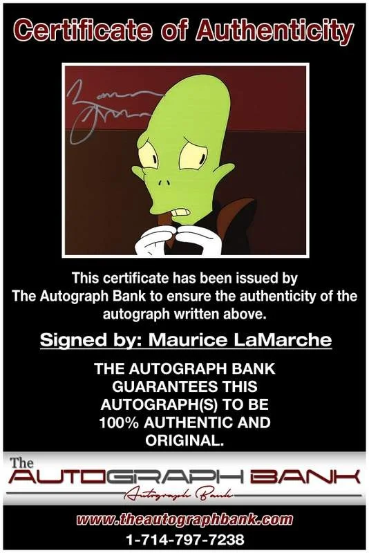 Maurice Lamarche — Maurice Lamarche authentic signed celebrity 8x10 W/Cert Autographed A0008, image 2