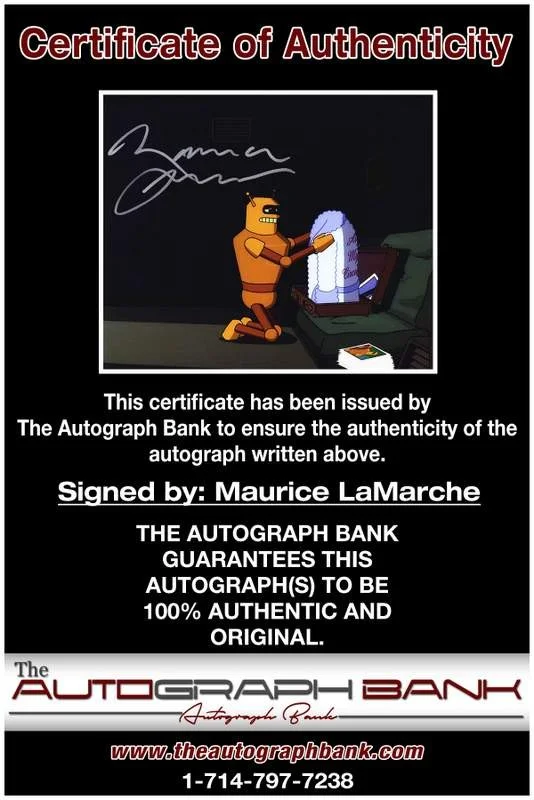 Maurice Lamarche — Maurice Lamarche authentic signed celebrity 8x10 W/Cert Autographed A0007, image 2