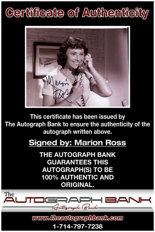 Marion Ross — Marion Ross authentic signed celebrity 8x10 photo W/Cert Autographed B00012, image 2