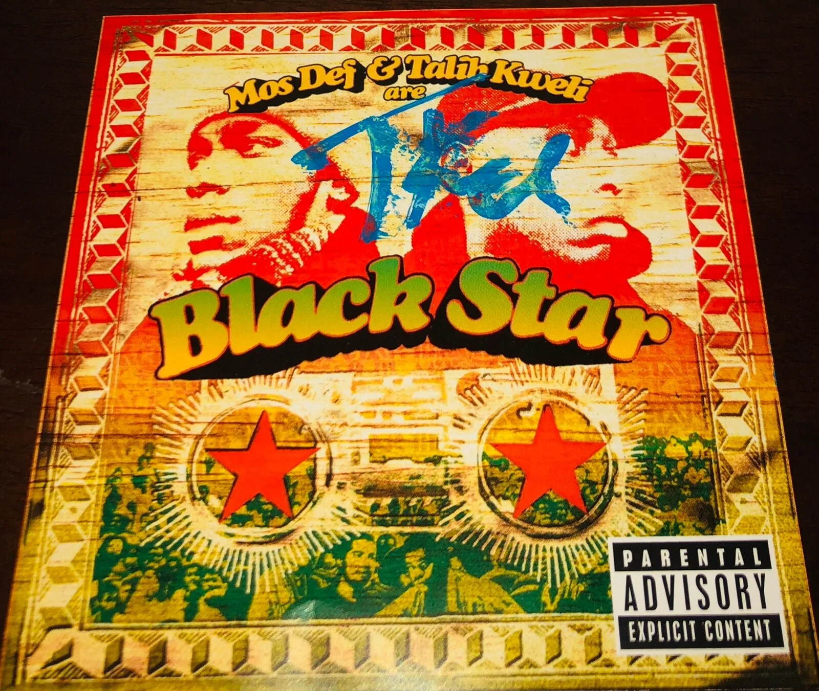 Talib Kweli Black Star Signed CD Cover PSA RARE B