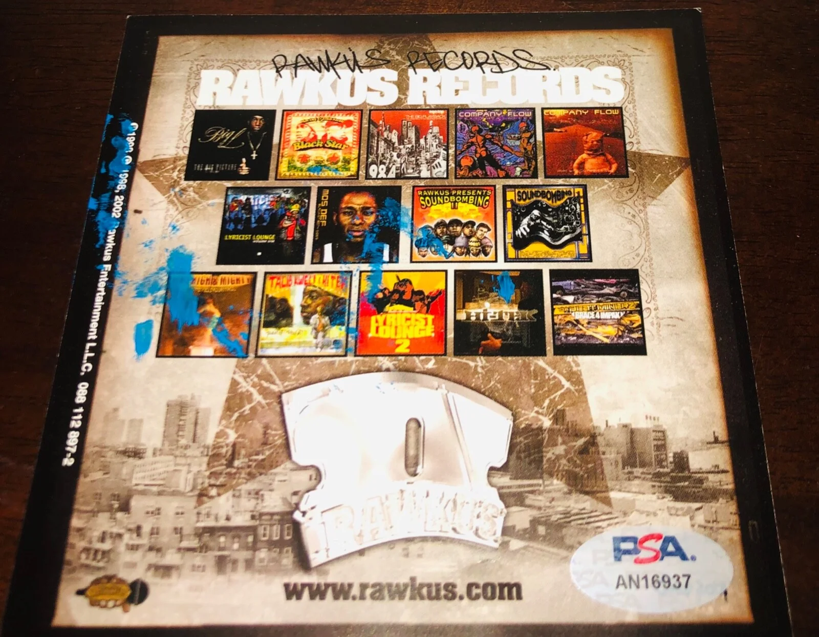Talib Kweli Black Star Signed CD Cover PSA RARE B, изображение 2