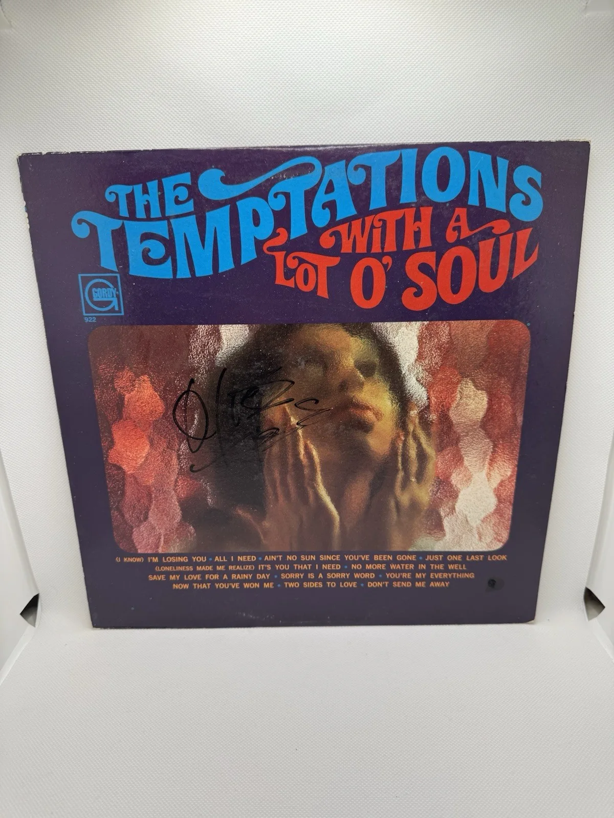OTIS WILLIAMS SIGNED VINYL THE TEMPTATIONS WITH A LOT O' SOUL JSA COA AUTOGRAPH