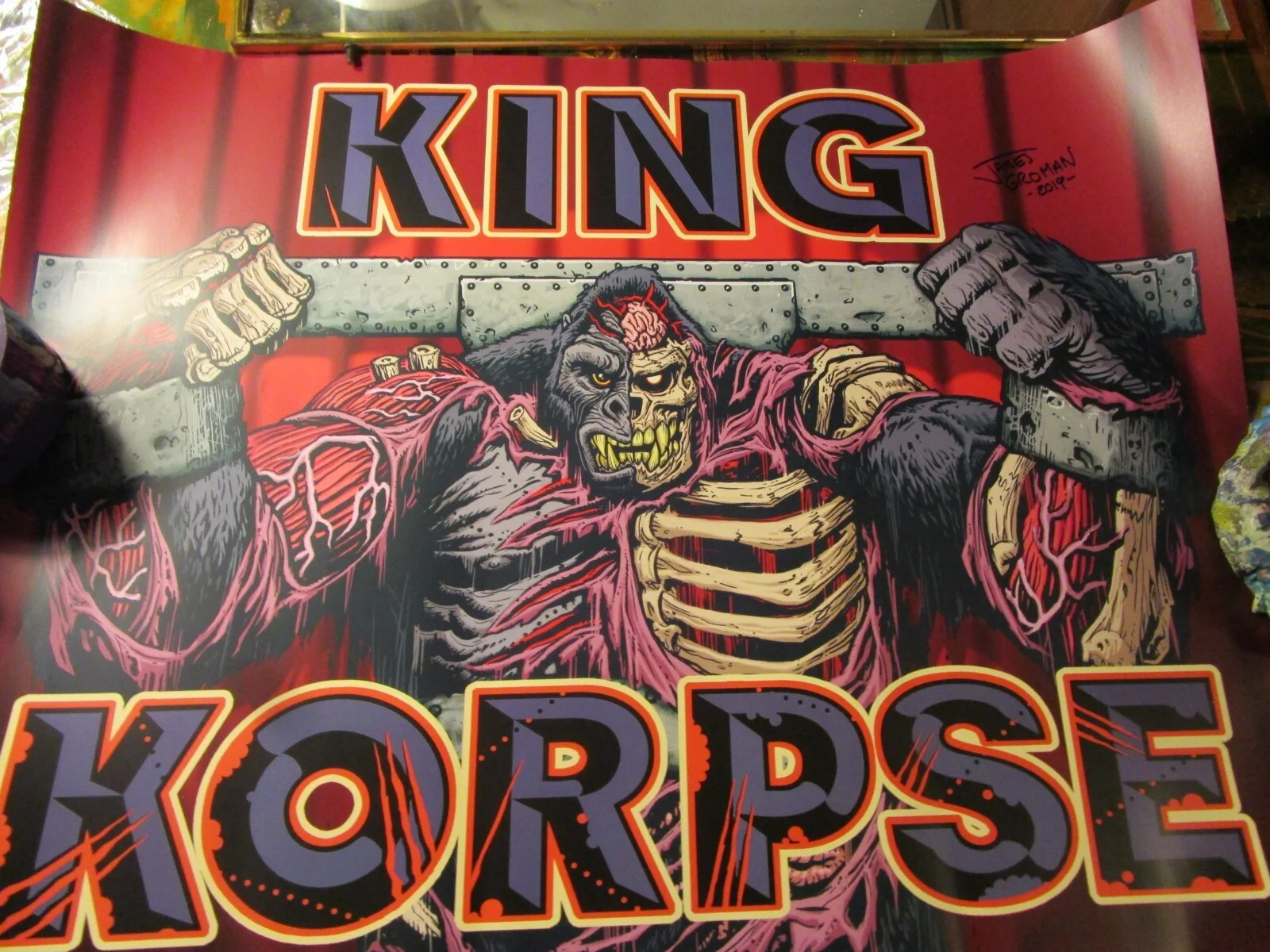 JAMES GROMAN — KING KORPSE SIGNED AUTOGRAPHED By JAMES GROMAN POSTER