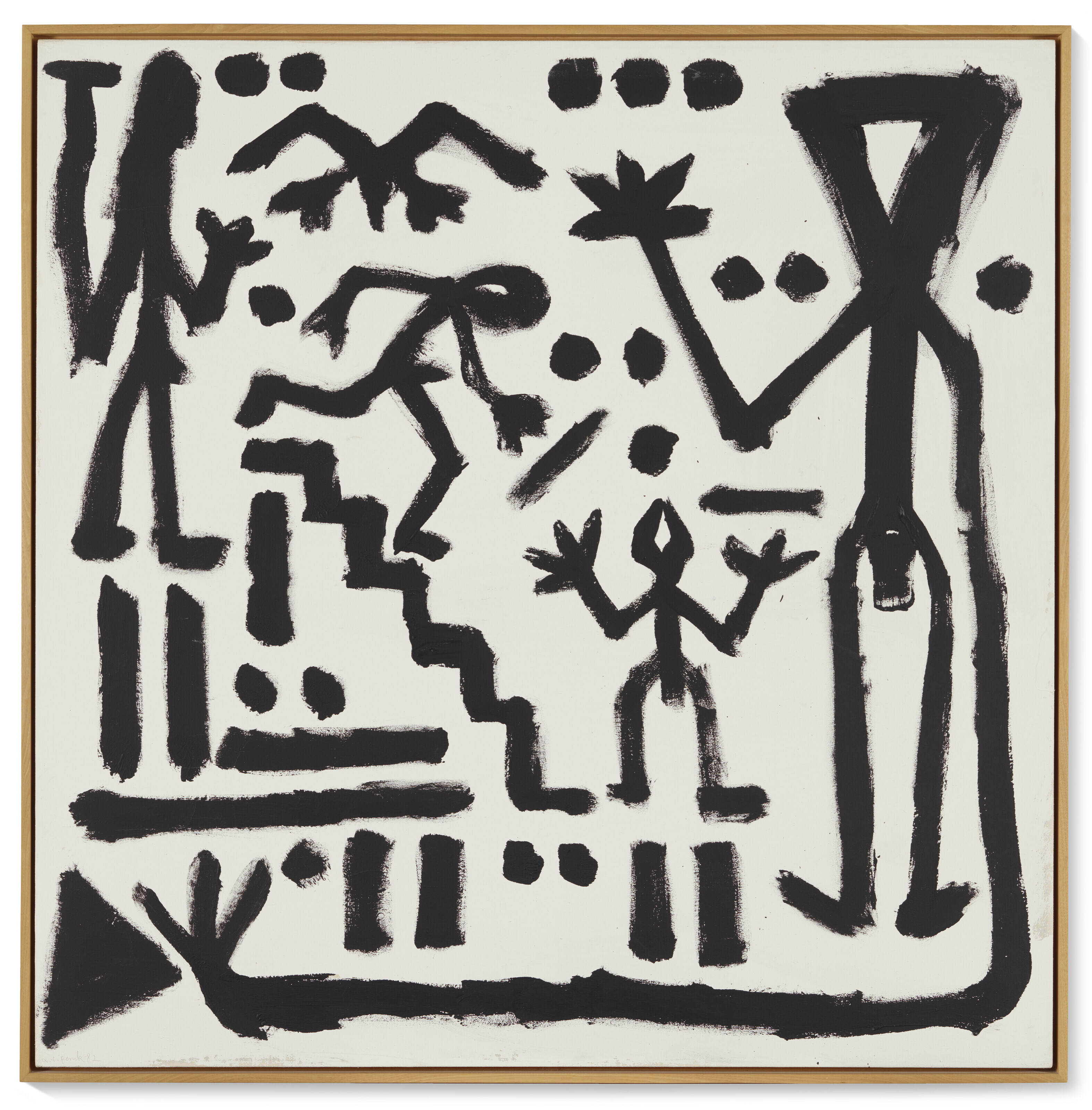 A.R. Penck — Такой я (Человек, спускающийся по лестнице) (Ищу себя ((Человек, спускающийся по лестнице)), изображение 2
