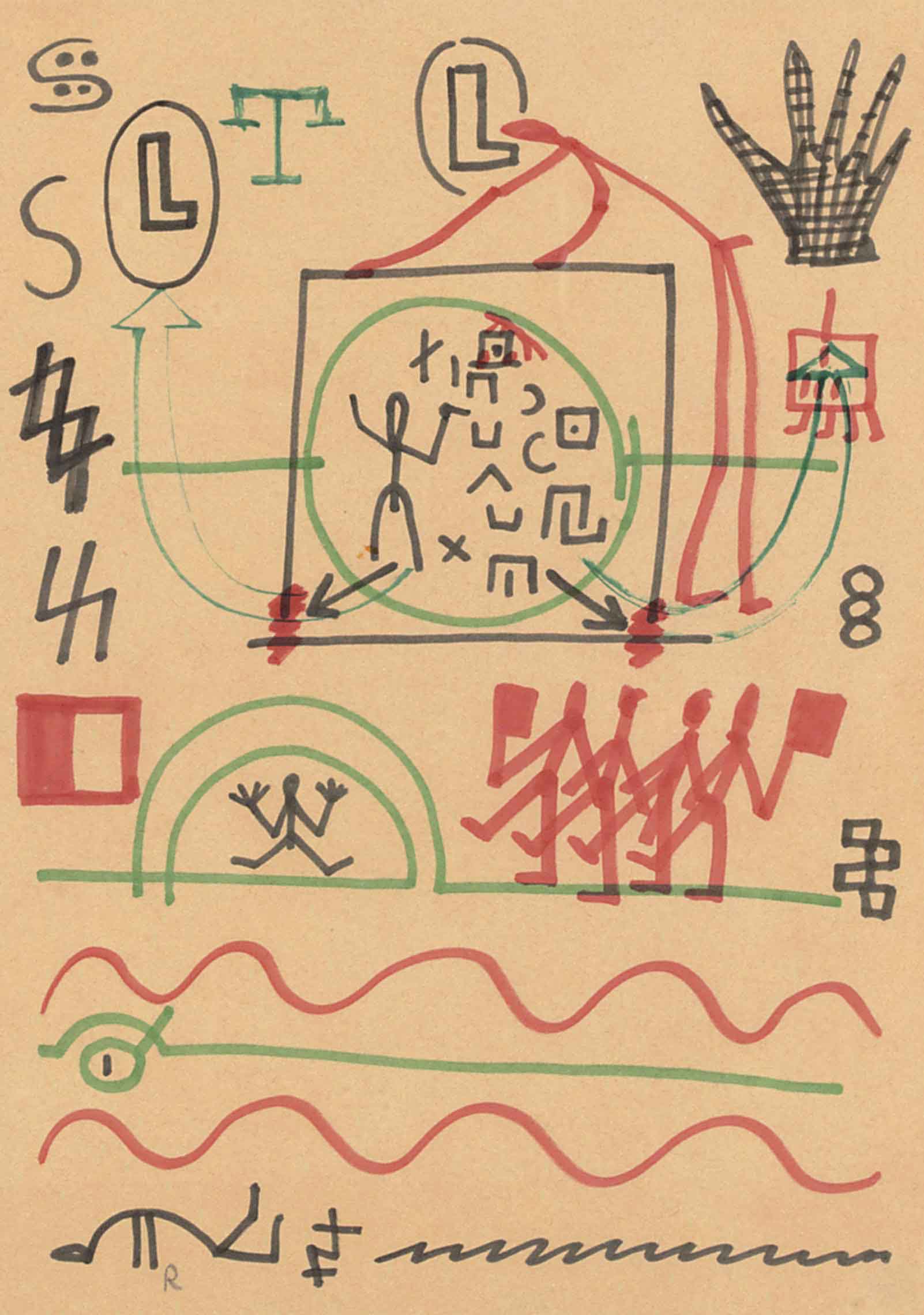 A.R. Penck — Без названия (1973)