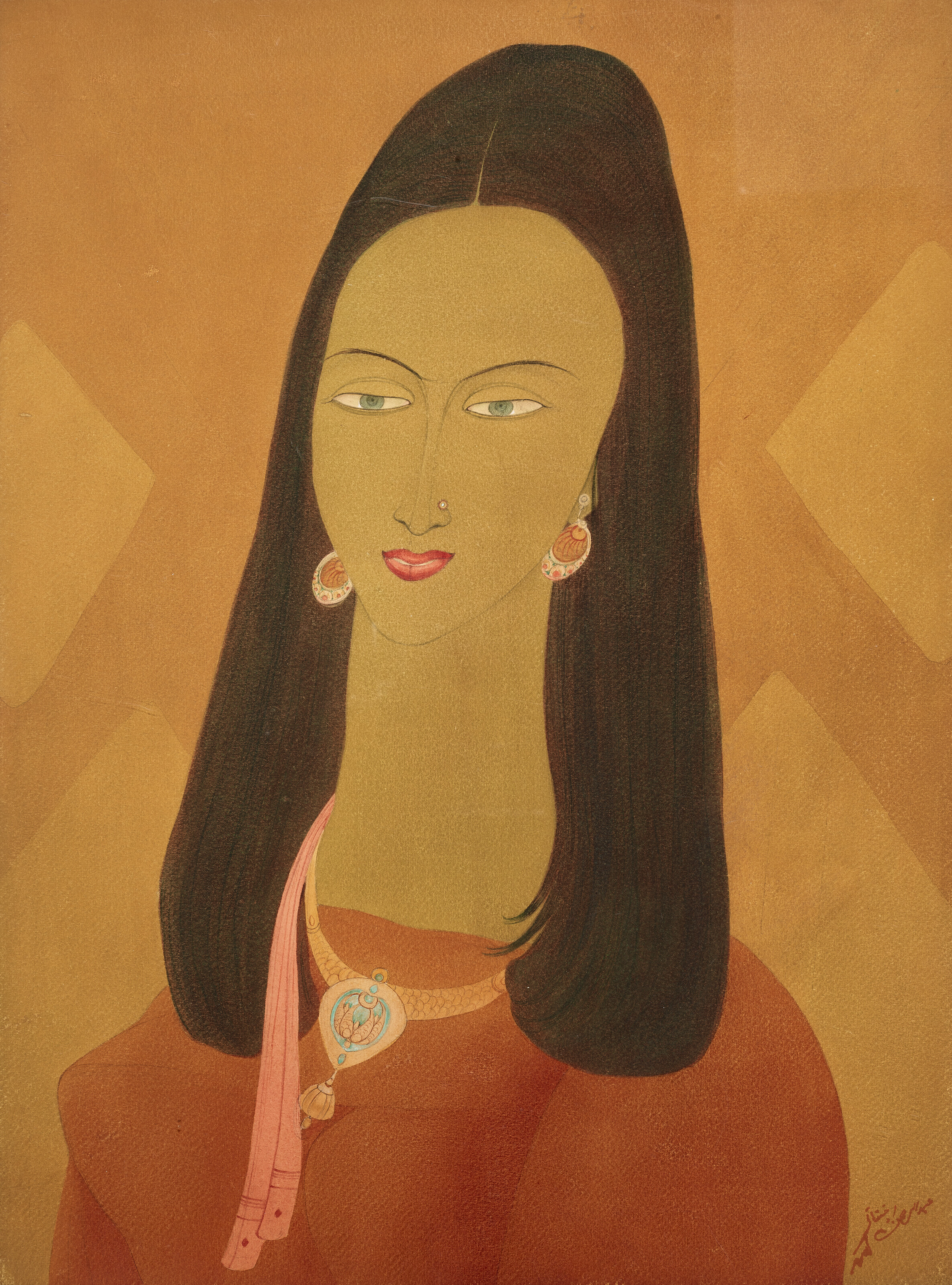 Abdur Rahman Chughtai — Голубые глаза (серия "Современные девушки")