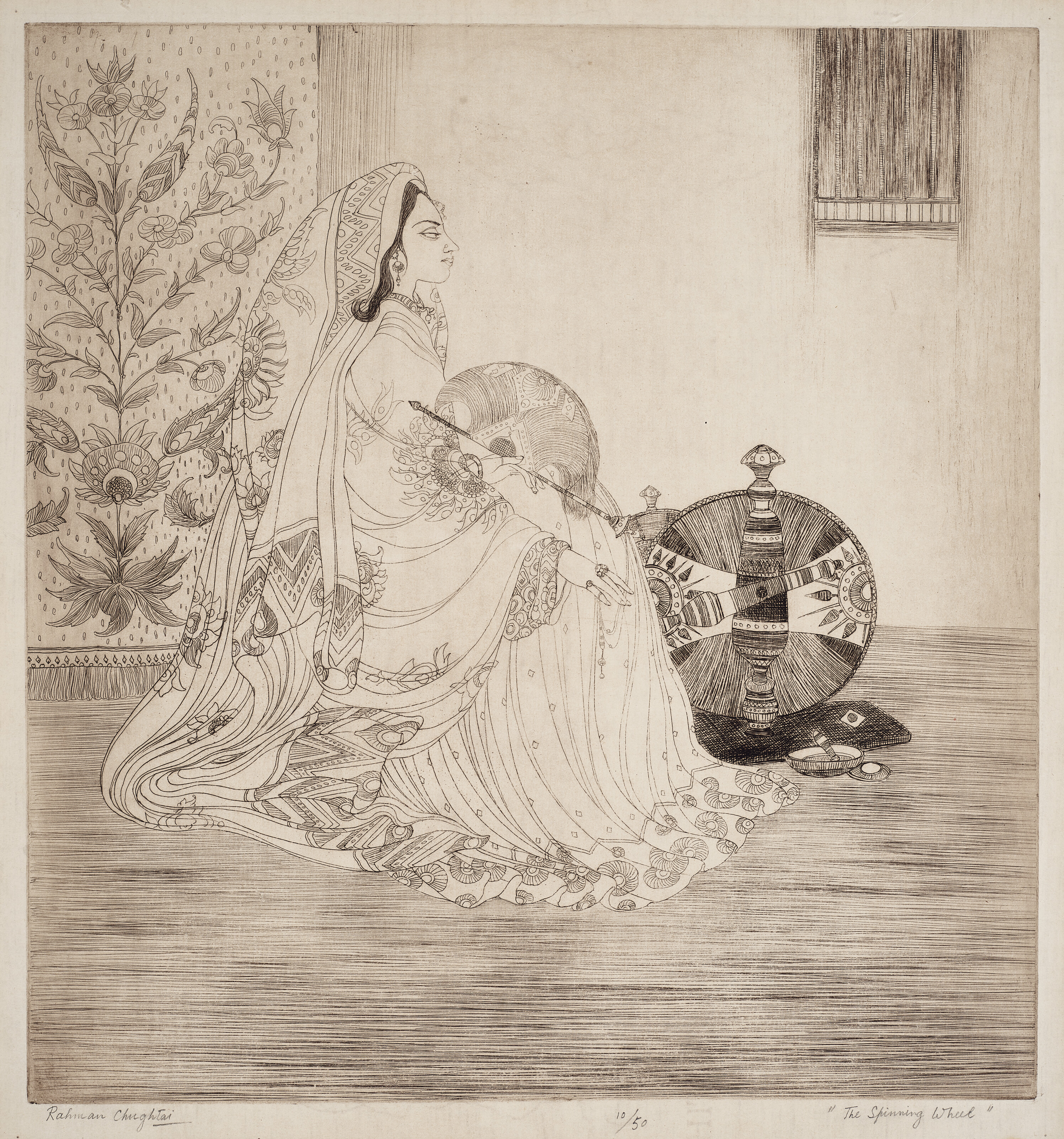 Abdur Rahman Chughtai — Спальня; Прялка, изображение 3