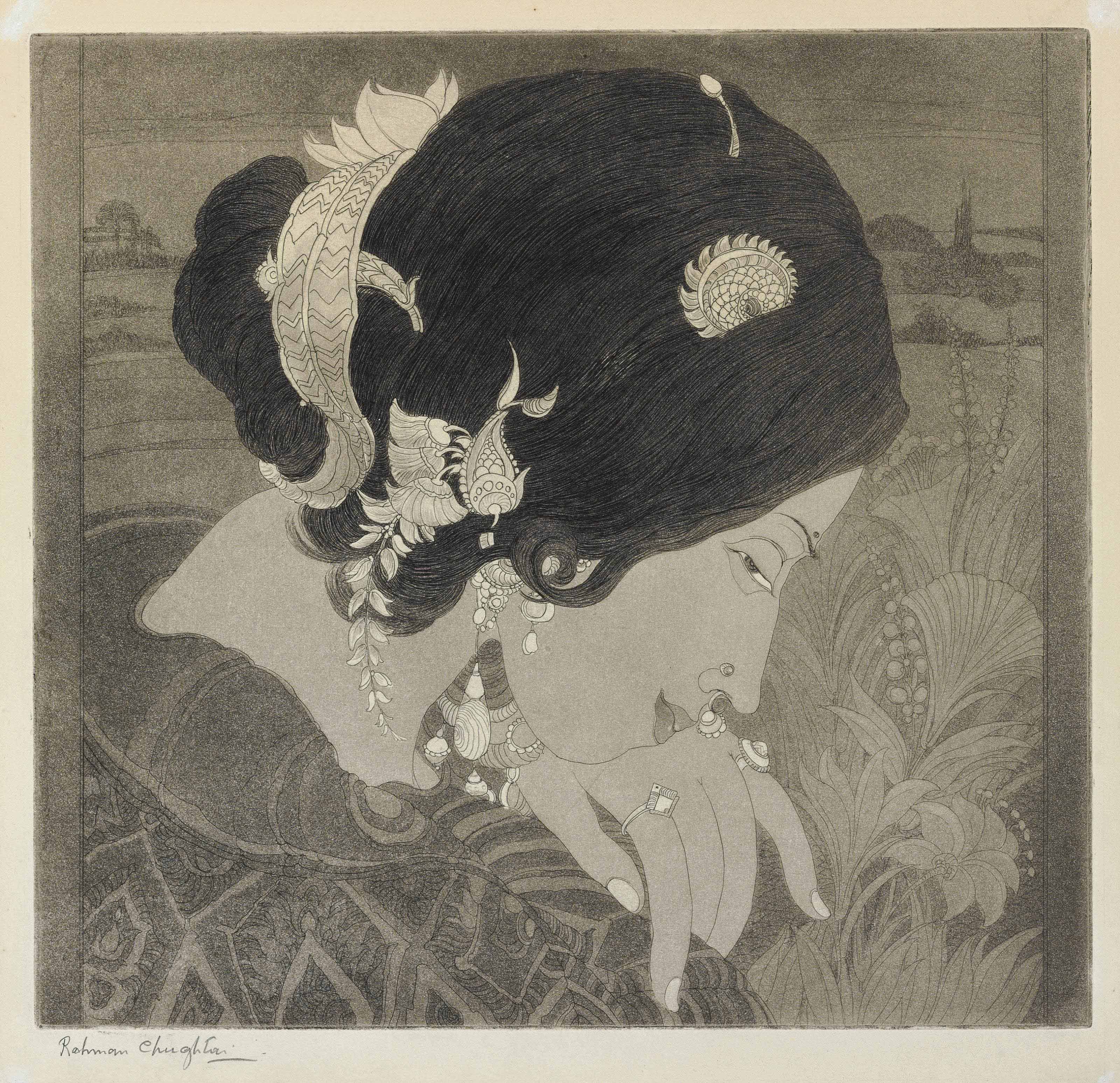 Abdur Rahman Chughtai — Без названия (Аромат)