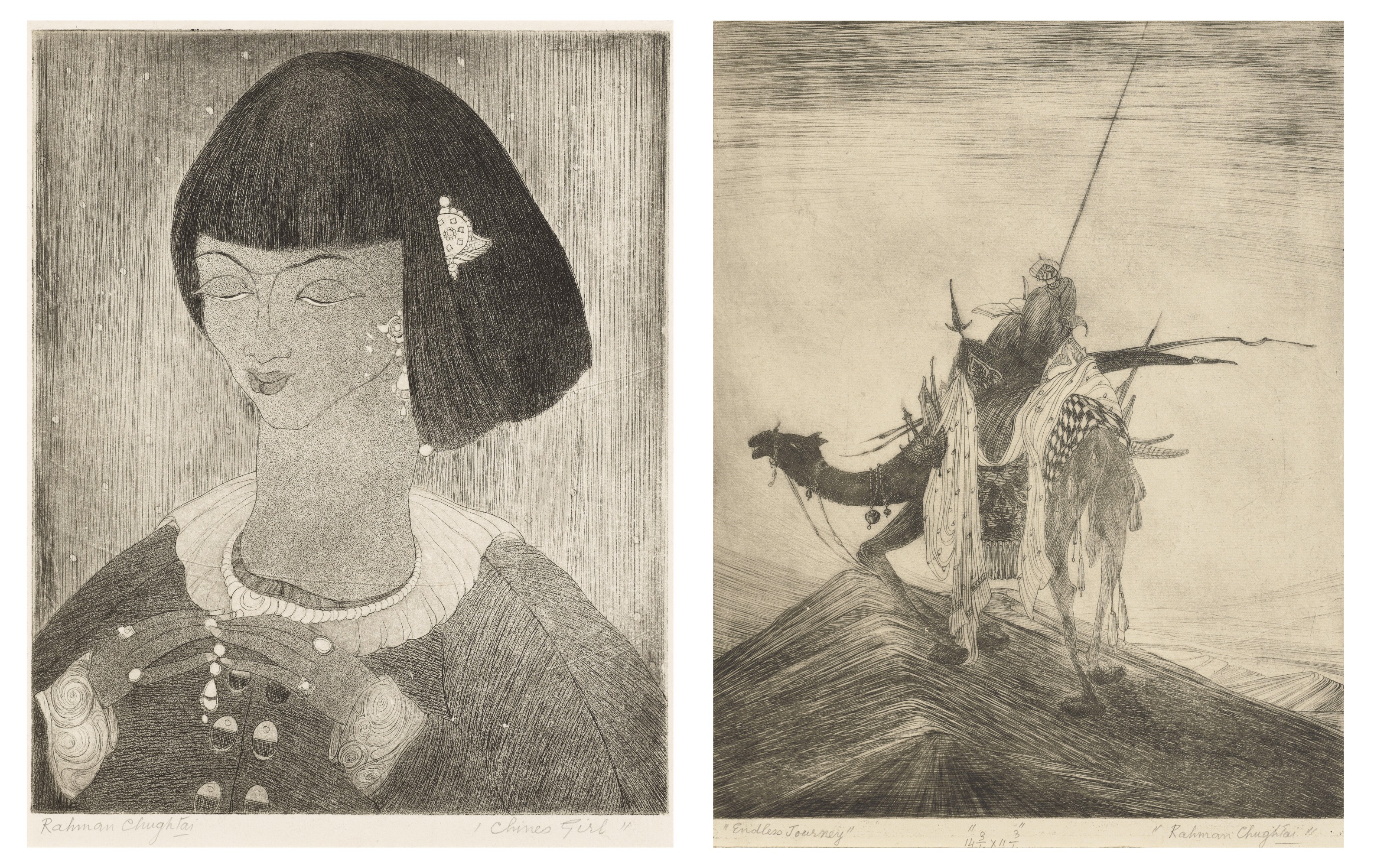 Abdur Rahman Chughtai — Китайская девушка; Бесконечное путешествие