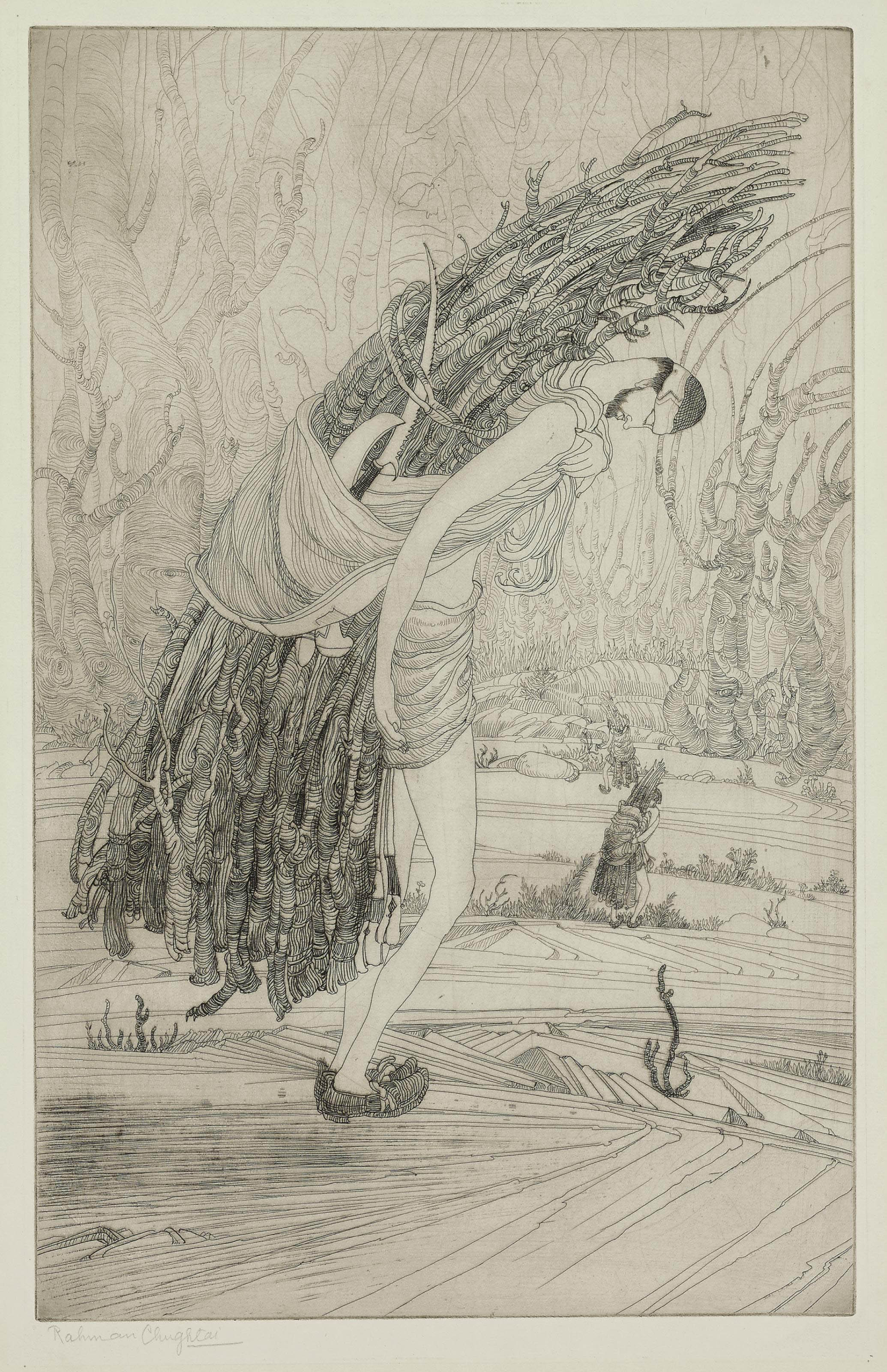 Abdur Rahman Chughtai — Без названия (кашмирский дровосек)
