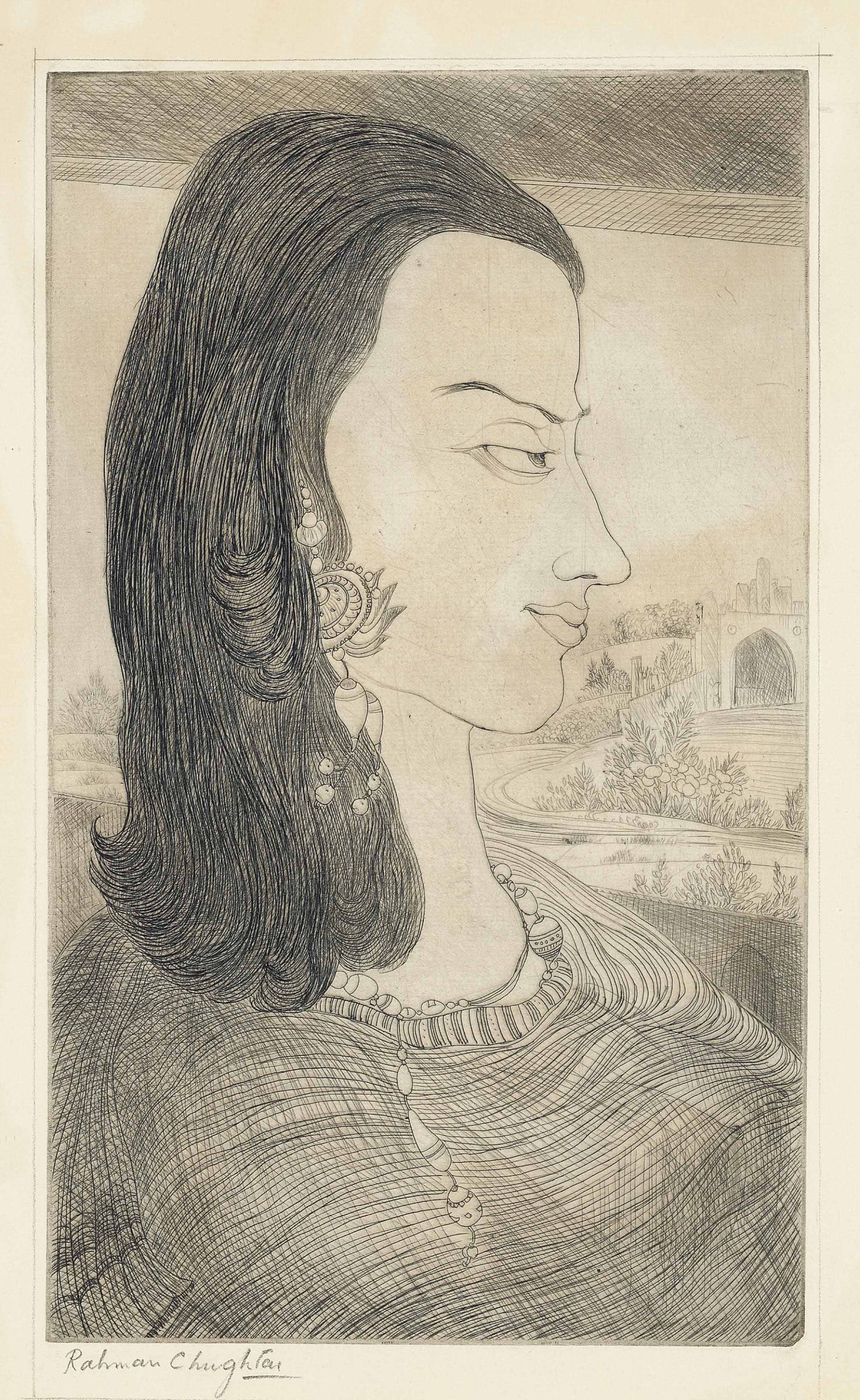 Abdur Rahman Chughtai — Без названия (Женщина)