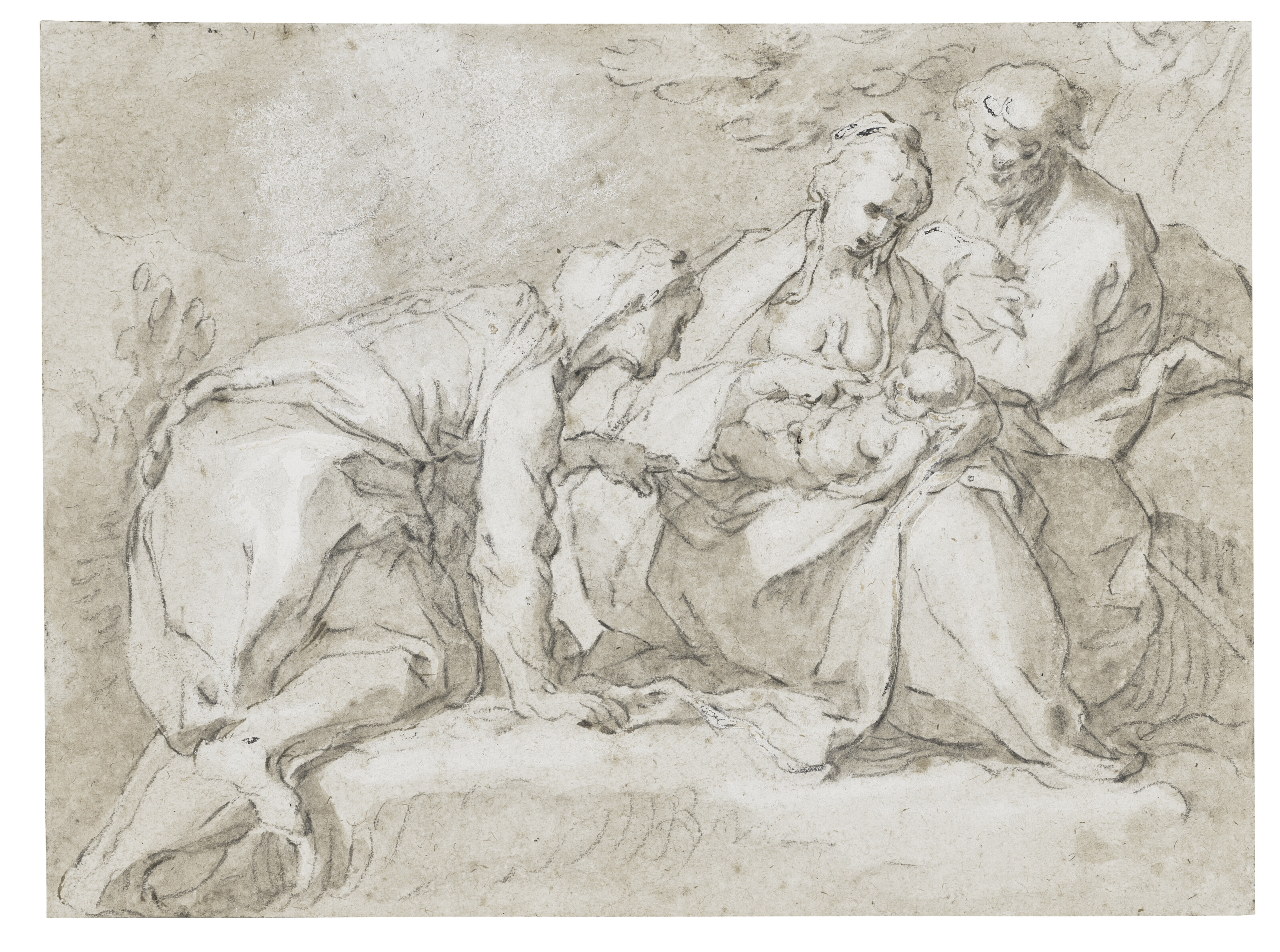 Abraham Bloemaert — Святое семейство со святой Елизаветой, изображение 1