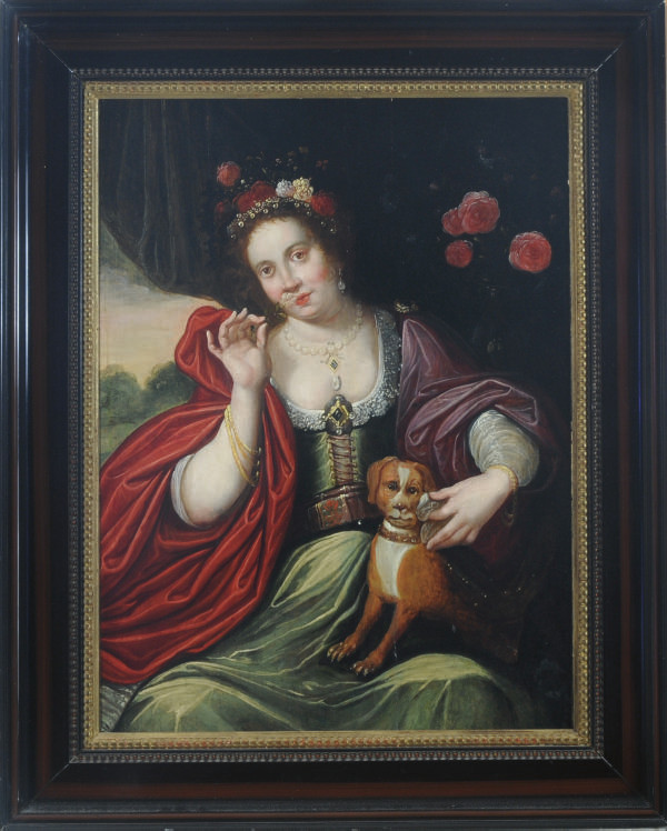 Abraham Bloemaert — Портрет леди в образе Флоры