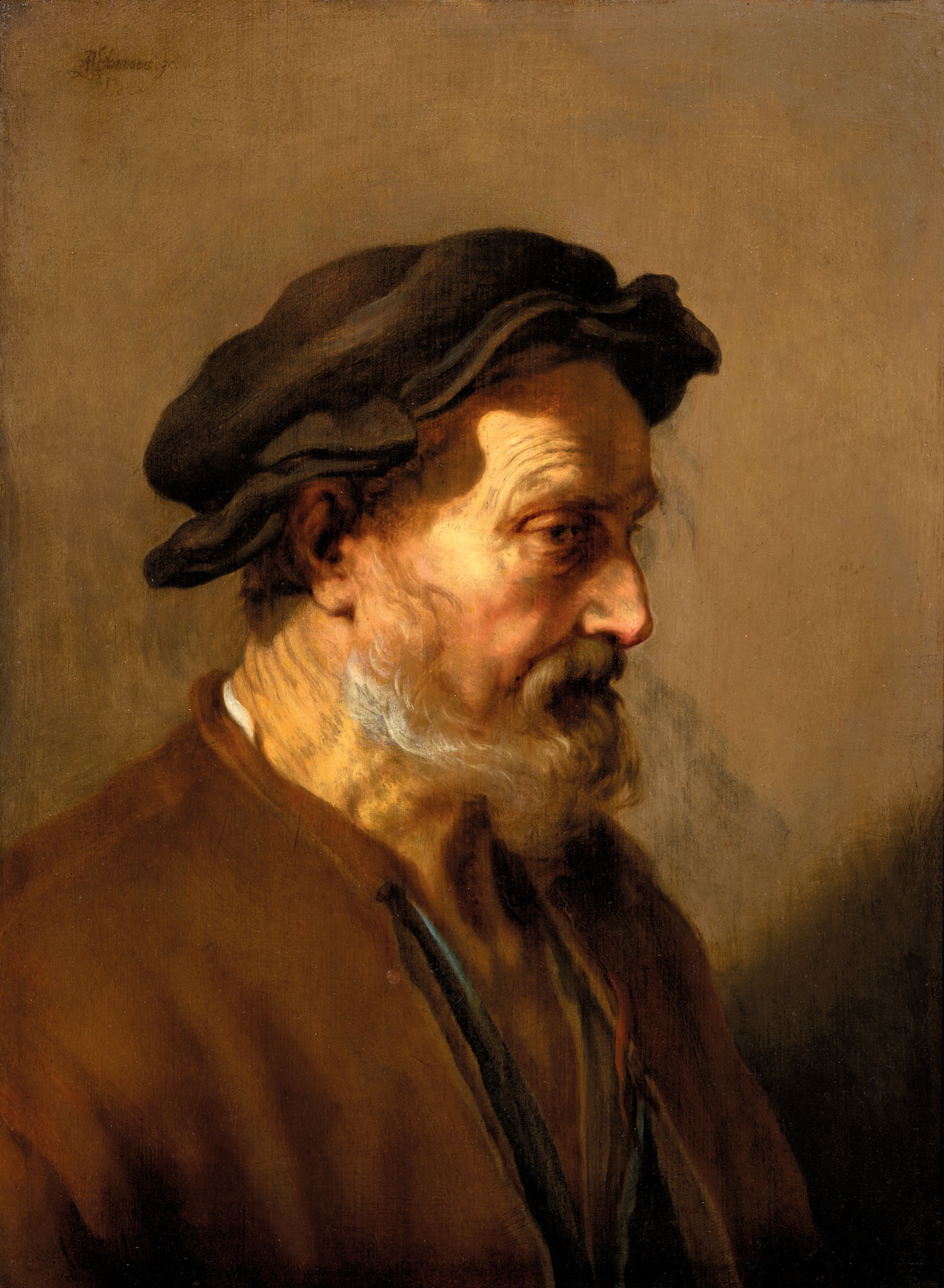 Abraham Bloemaert — Портрет старого человека Барбу, важный для берета
