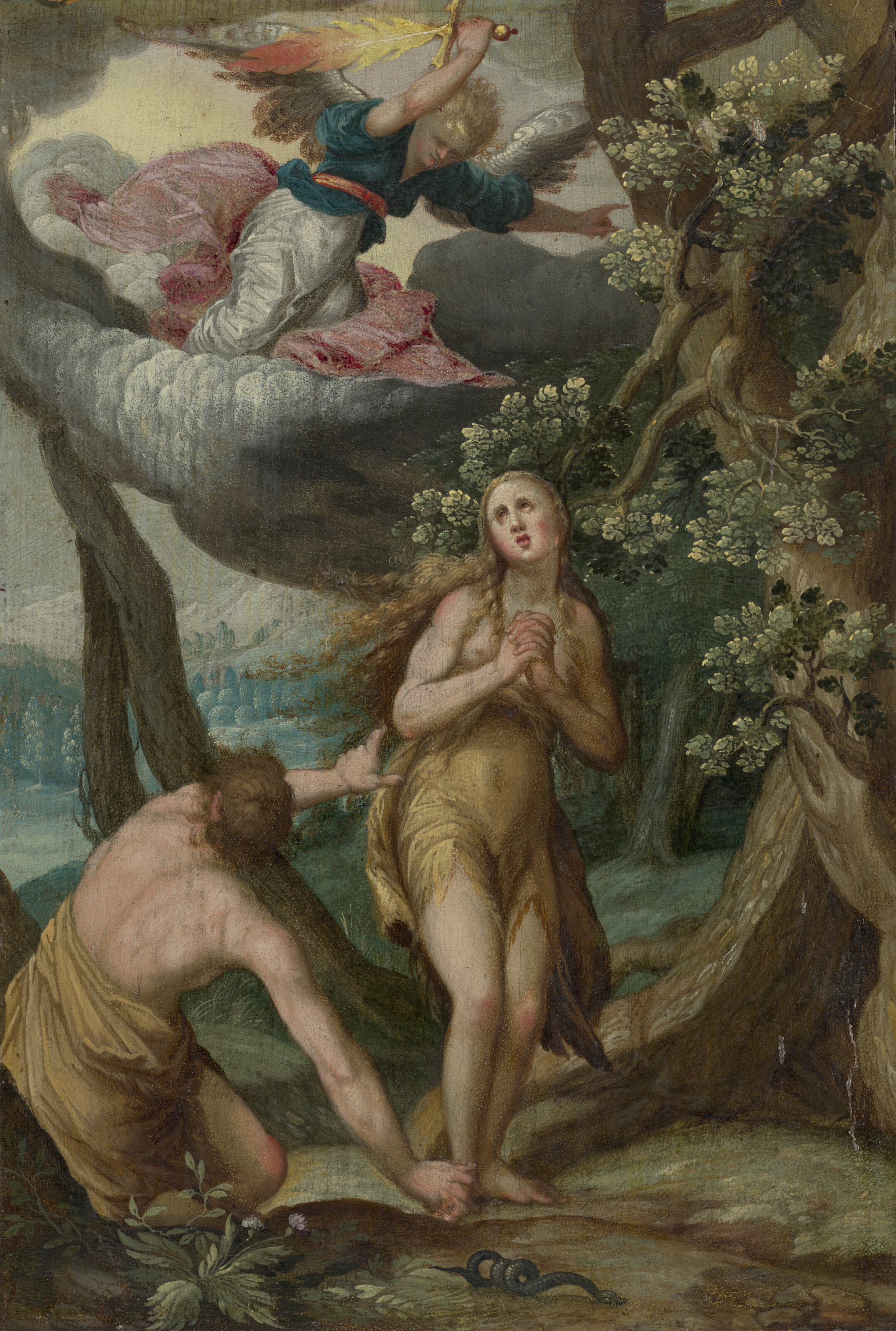 Abraham Bloemaert — Адам и две девушки из Эденского сада