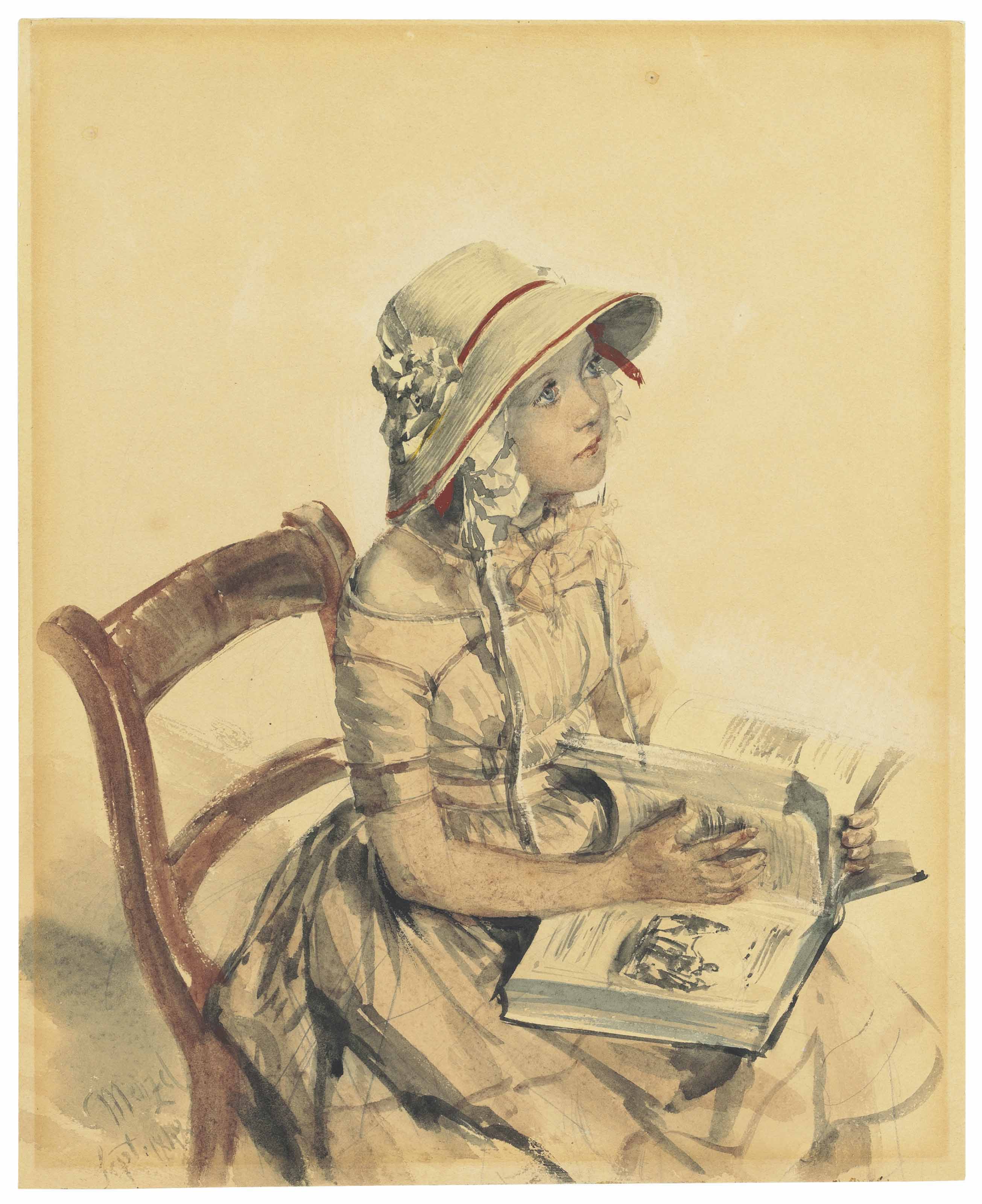 Adolph von Menzel — Портрет дочери доктора Карла А. фон Меркера