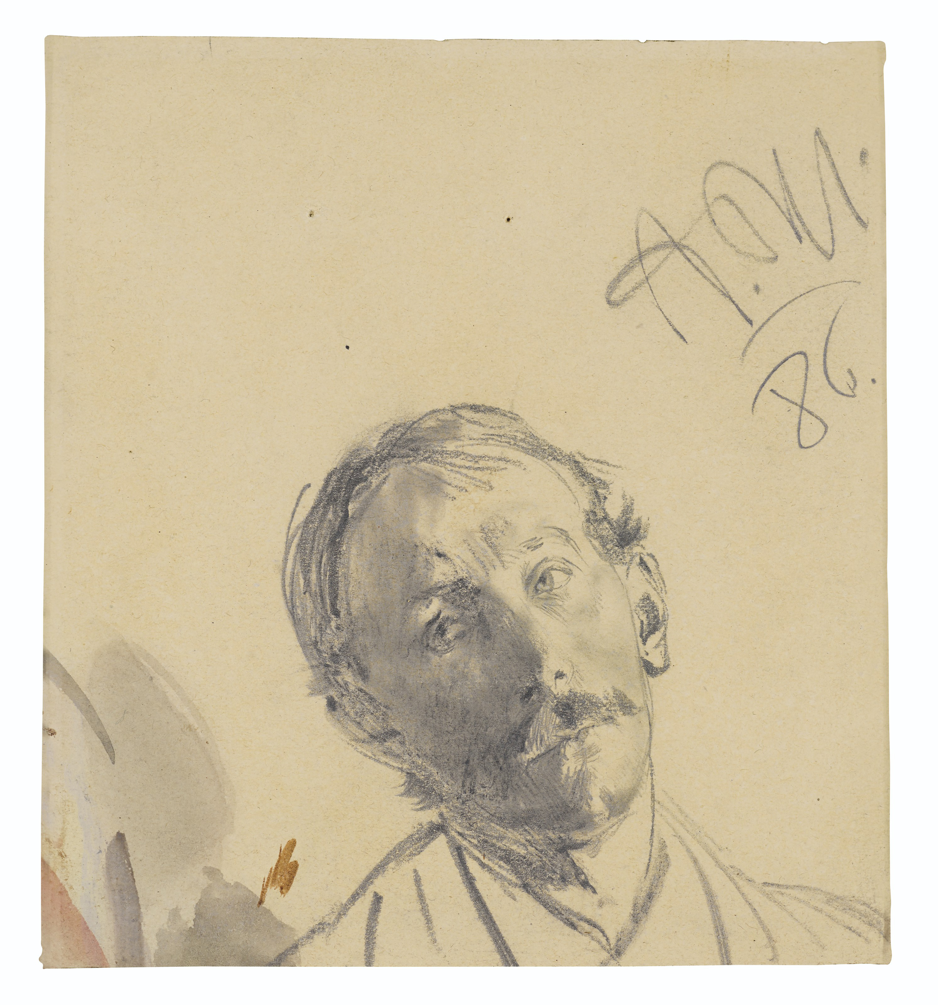 Adolph von Menzel — Голова мужчины