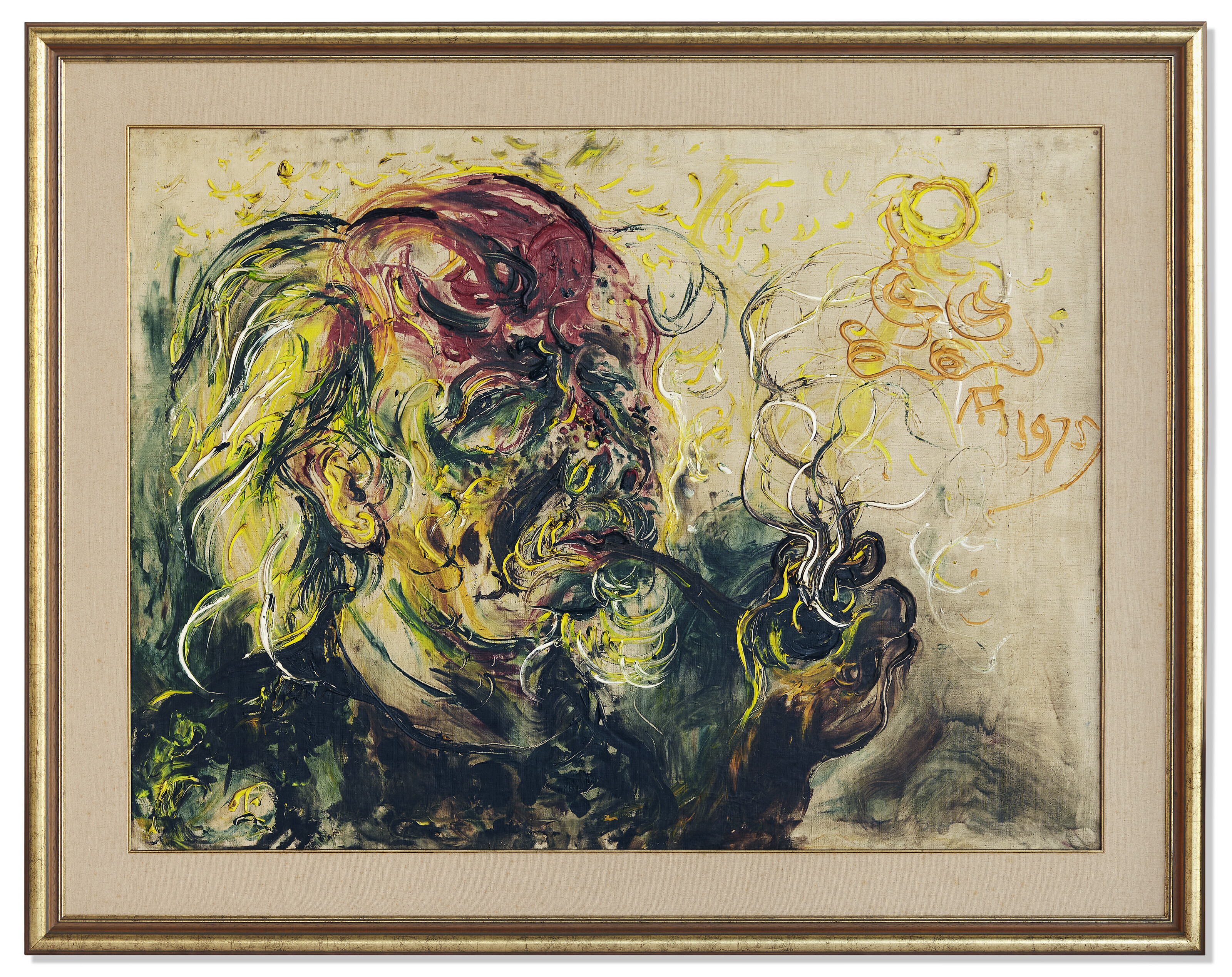 Affandi — Автопортрет с трубой, изображение 2