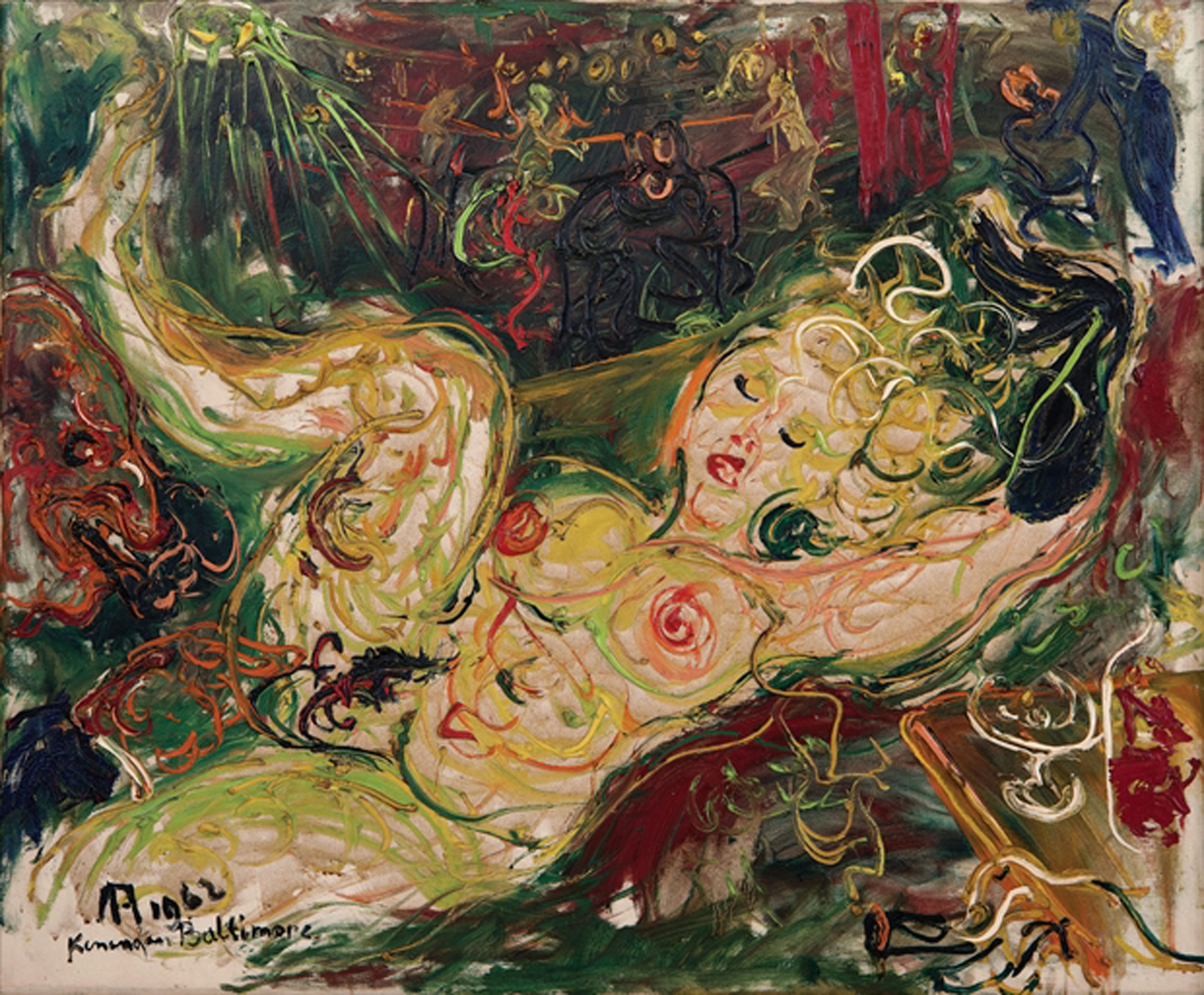 Affandi — ОБНАЖЕННАЯ ДЕВУШКА ИЗ БАЛТИМОРА
