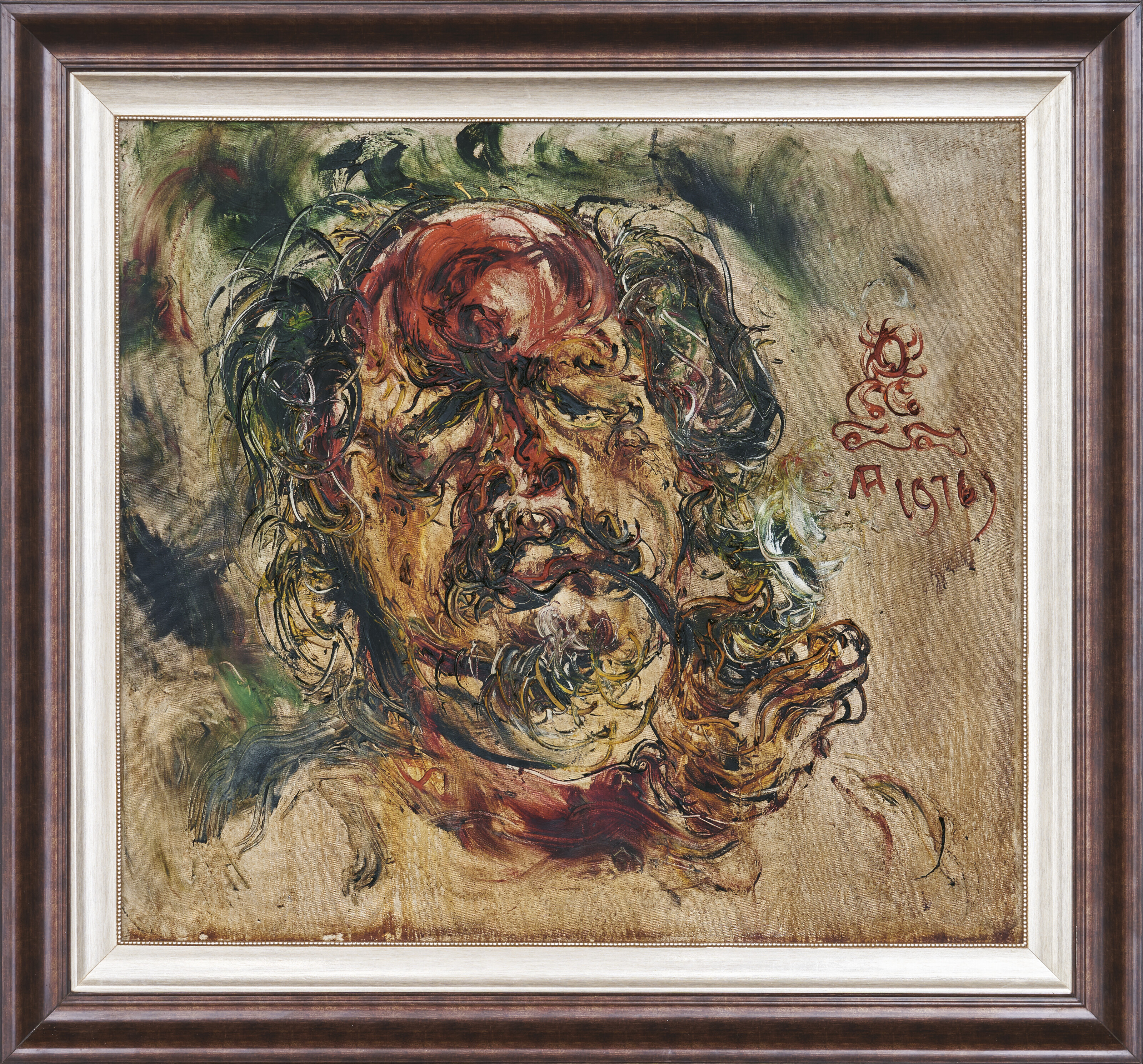 Affandi — Автопортрет с трубой, изображение 2
