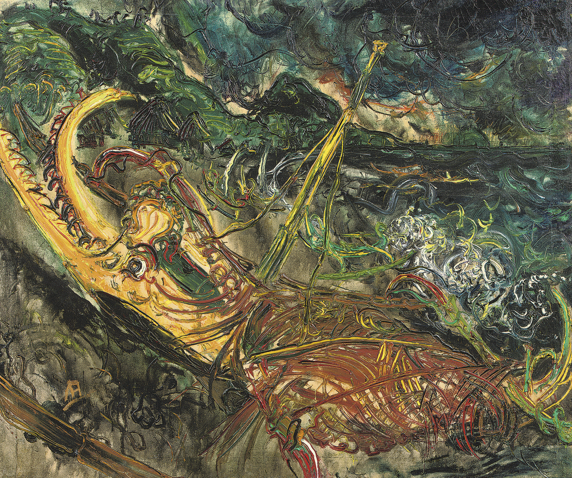 Affandi — Лодки Пераху в шторм