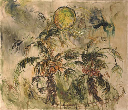 Affandi — Похон Келапа дан Матахари - Кокосовые пальмы и солнце
