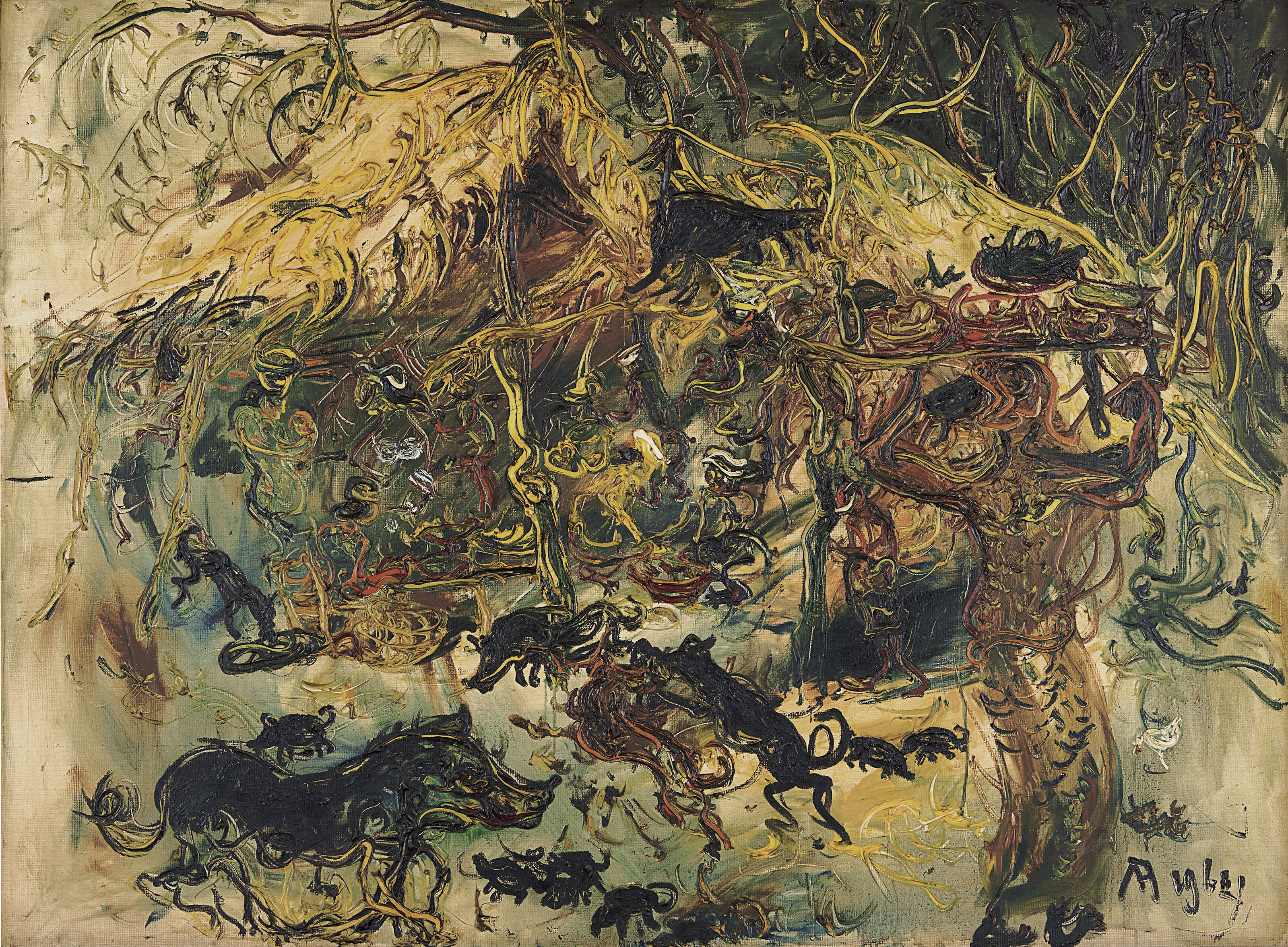 Affandi — Пасар ди Бава Похон (Рыночная площадь под деревом)