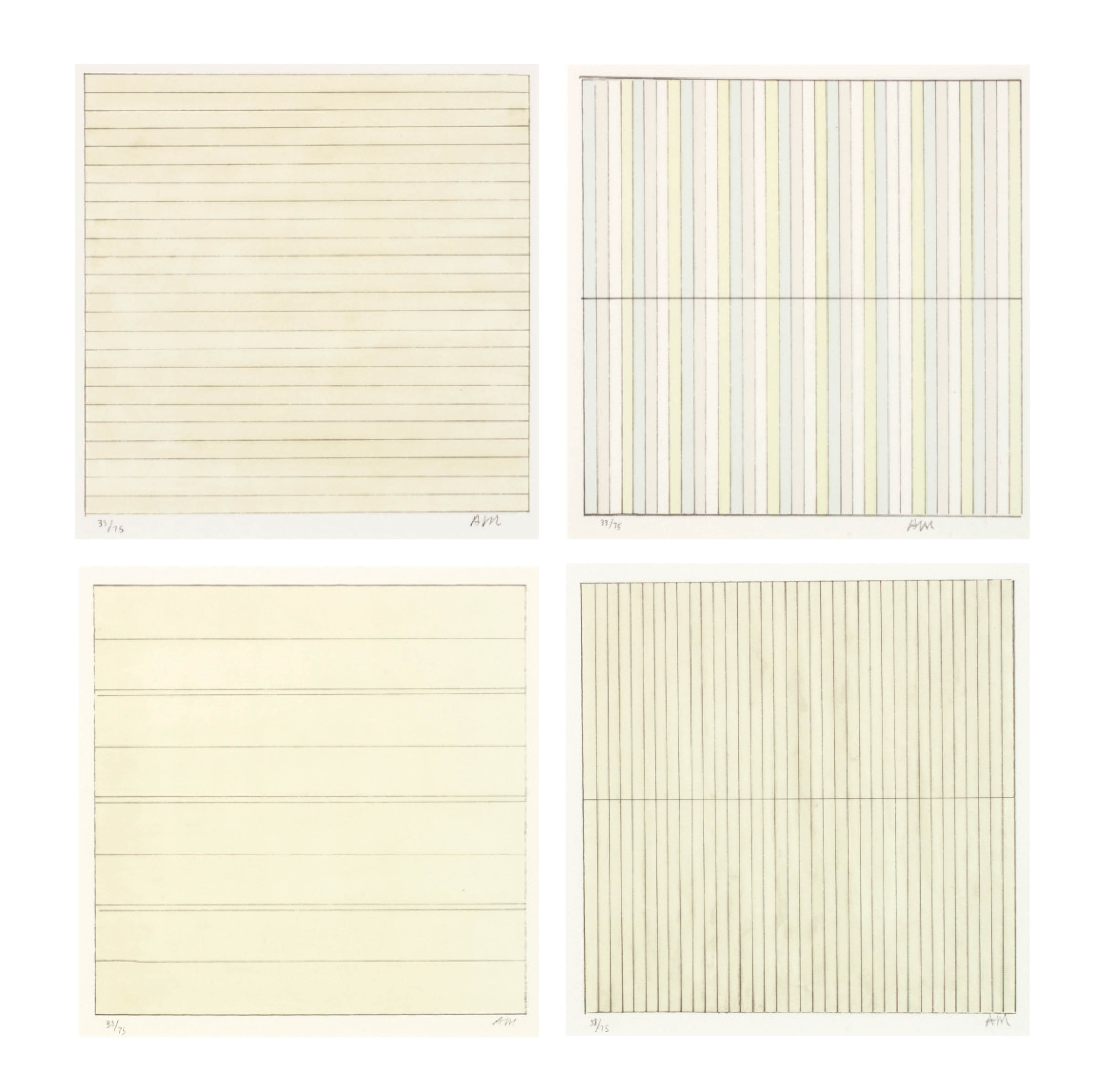 Agnes Martin — Без названия, Pace Editions Inc., Нью-Йорк, 1998