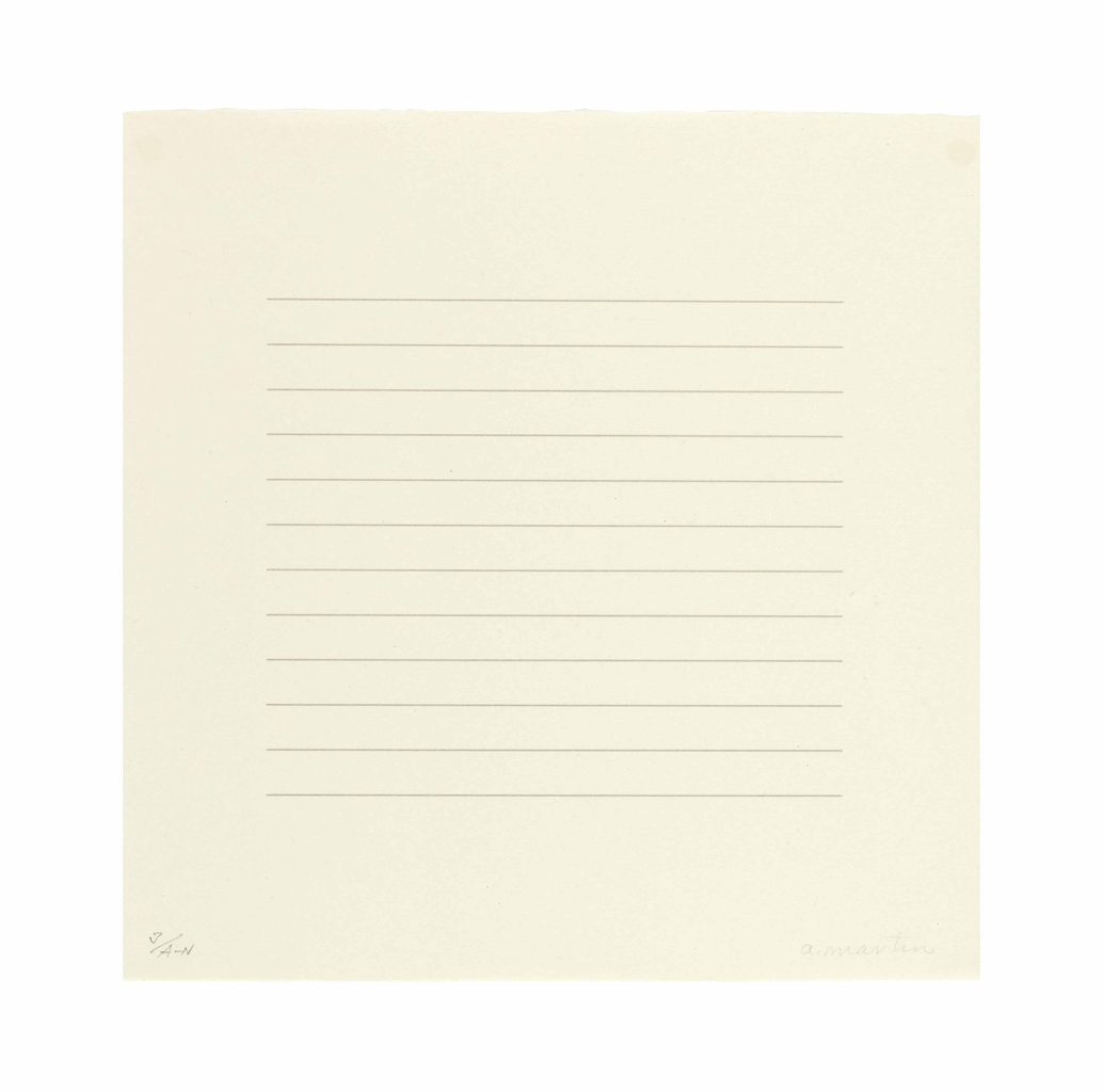 Agnes Martin — В ясный день: один отпечаток