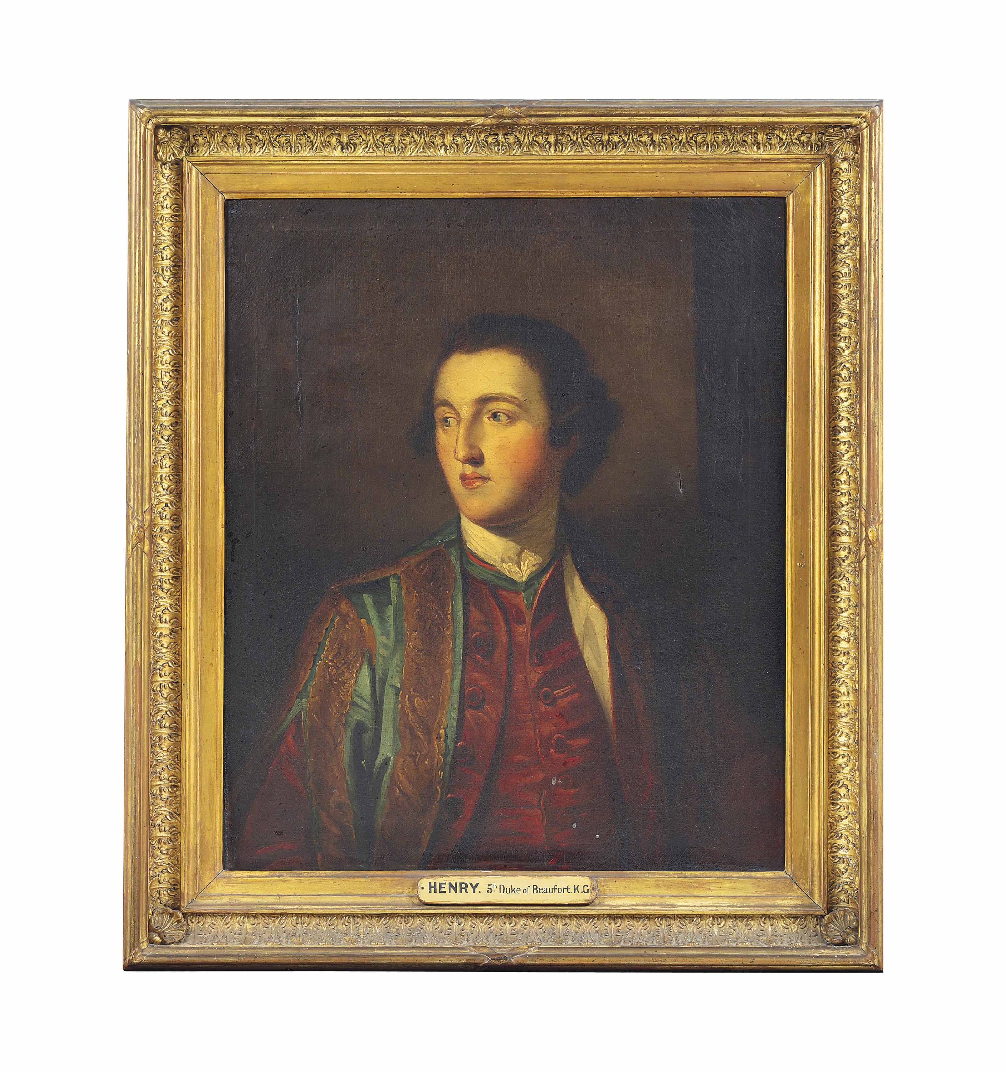 Alan Reynolds — Портрет Генриха, 5-го герцога Бофора, короля Англии (1744-1803), во весь рост, в зеленом расшитом камзоле
