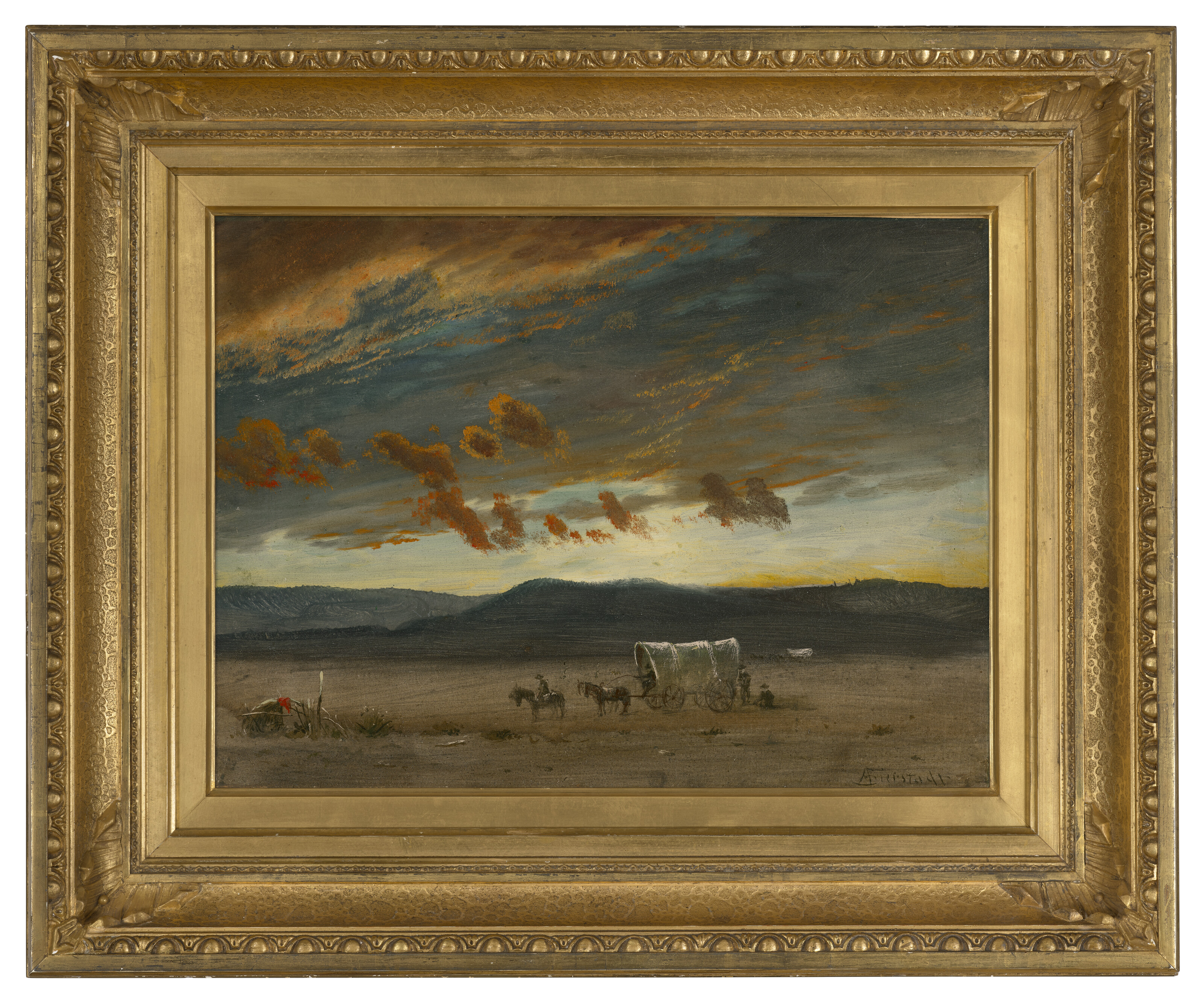 Albert Bierstadt — Обоз, изображение 2
