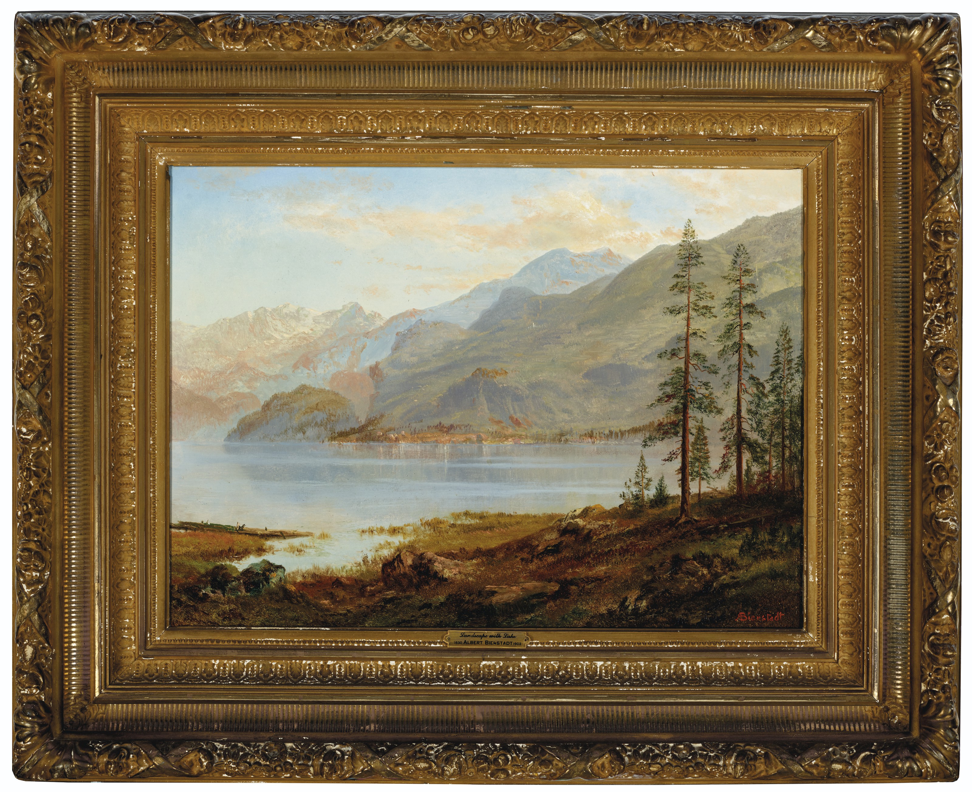 Albert Bierstadt — Пейзаж с озером, изображение 2