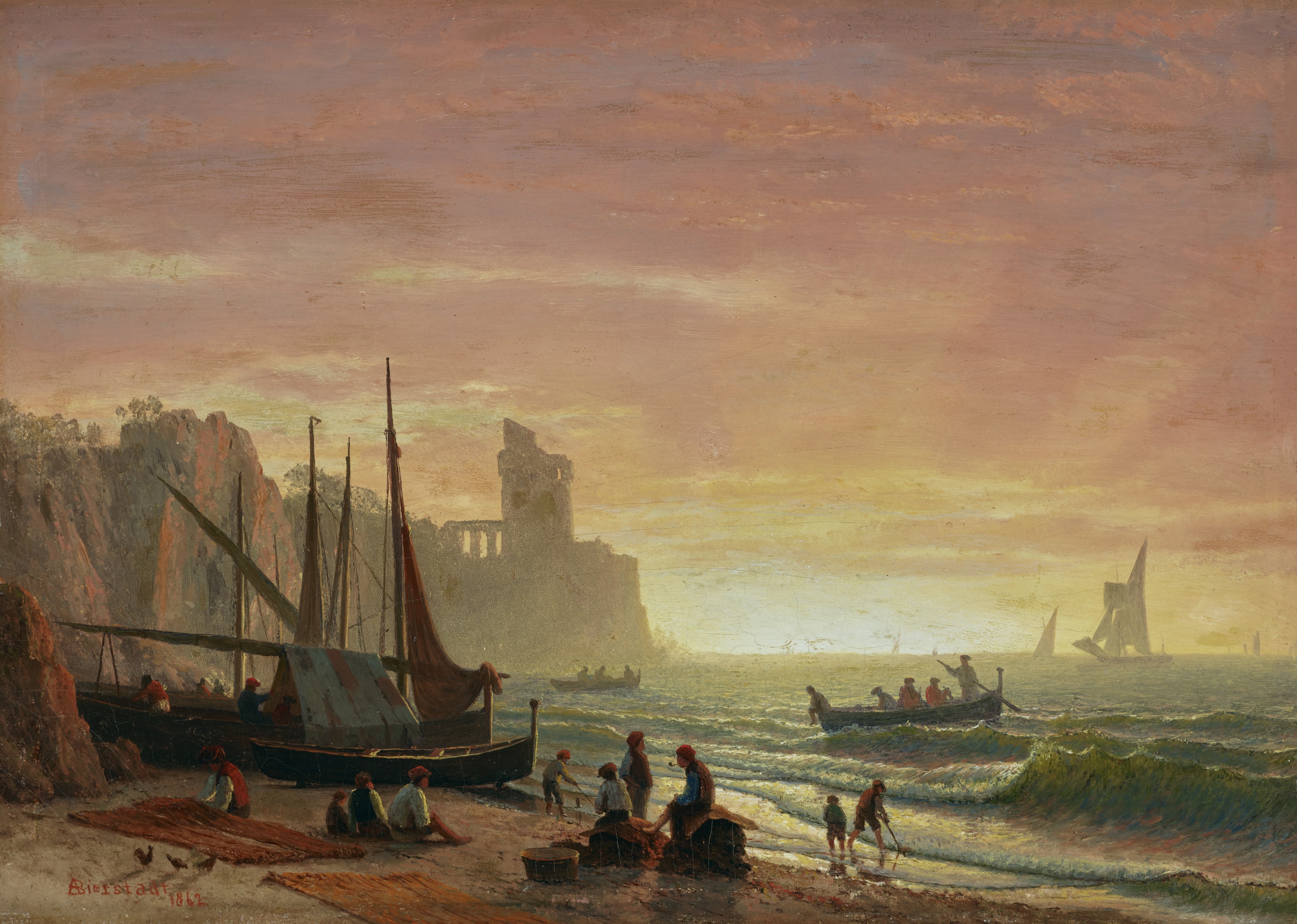 Albert Bierstadt — Рыболовецкий флот, изображение 1