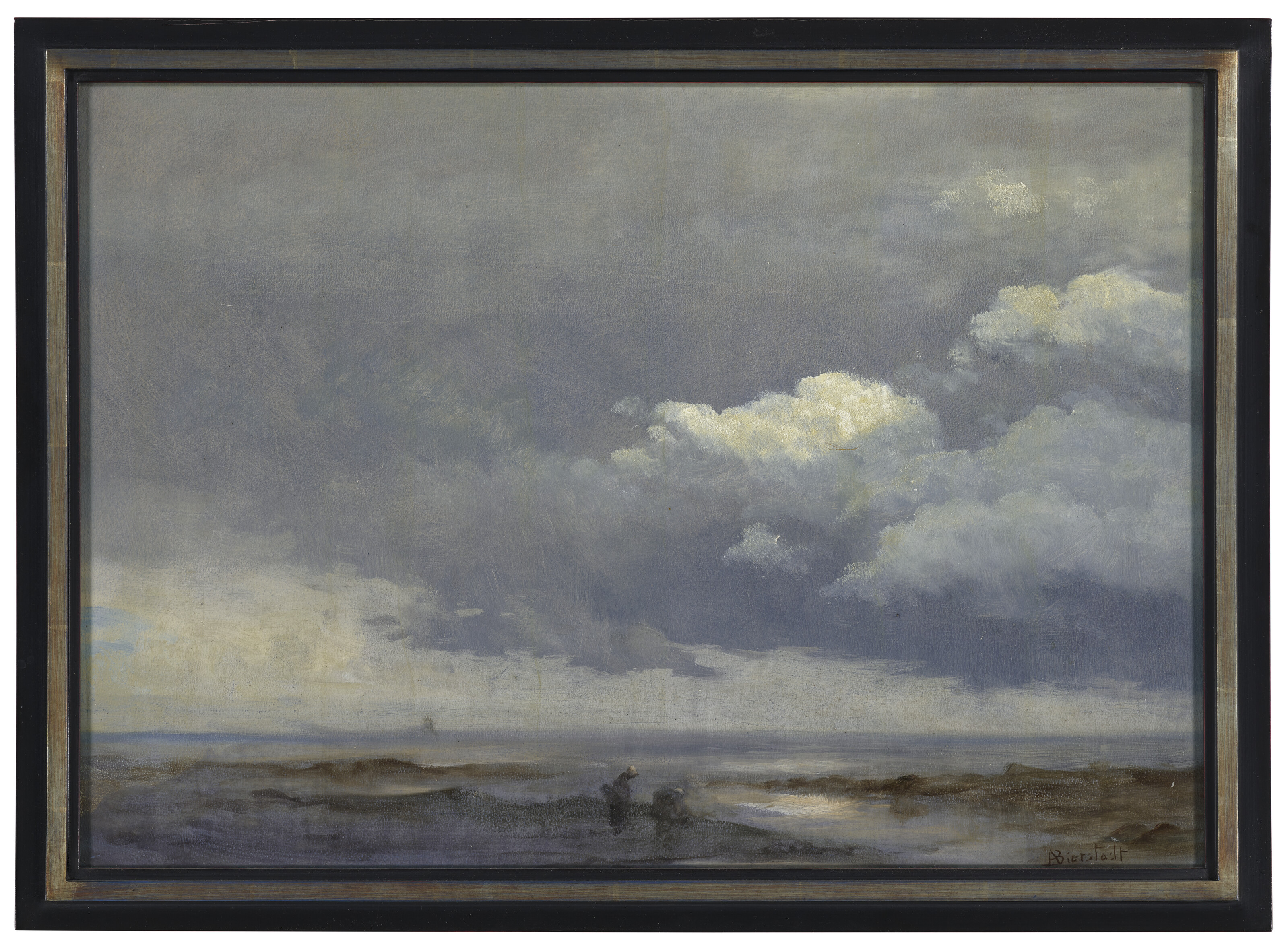 Albert Bierstadt — Облачный этюд с двумя фигурами, изображение 2