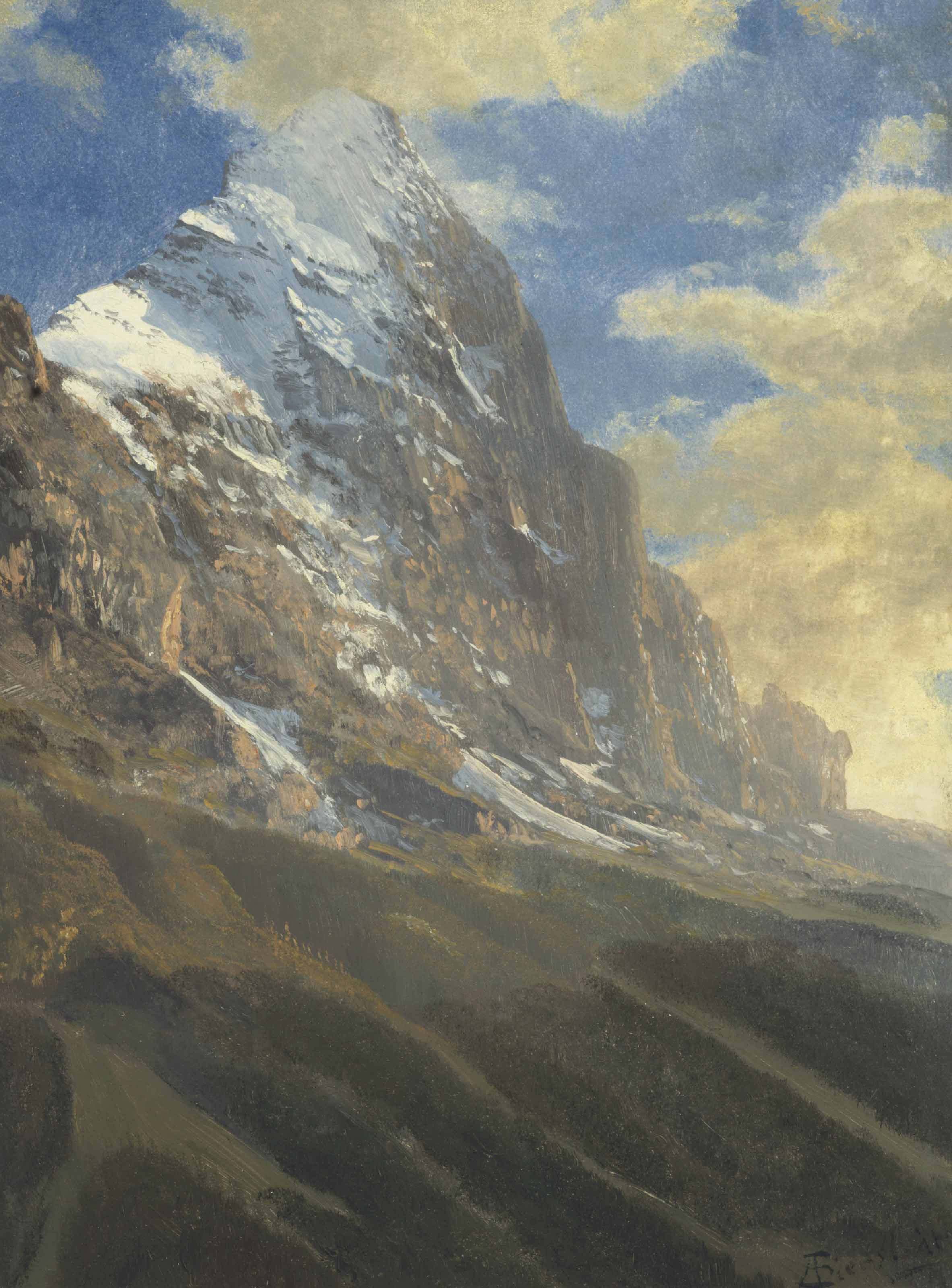 Albert Bierstadt — Покрытая снегом вершина