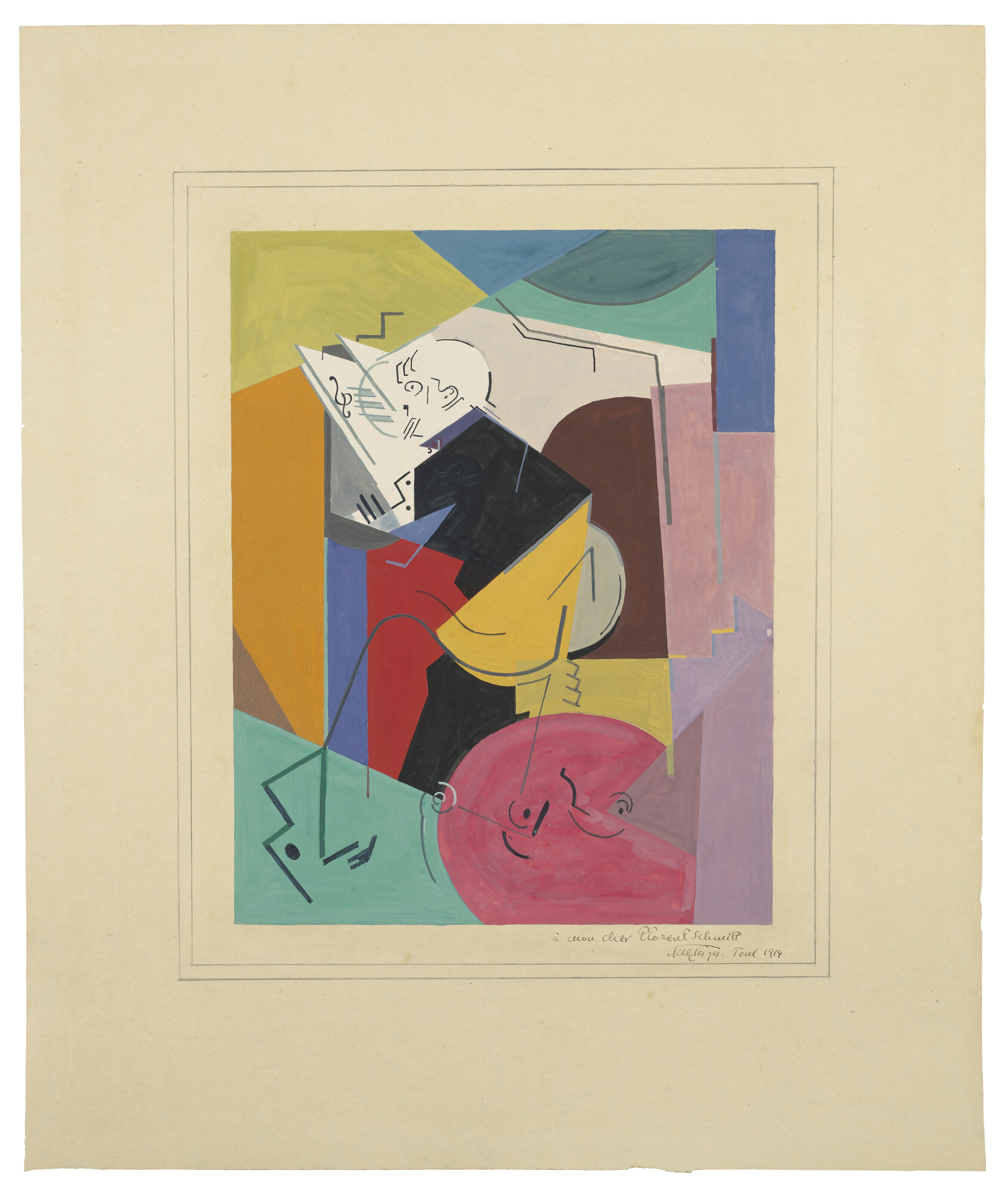 Albert Gleizes — Этюд к портрету Флорана Шмитта о Флоране Шмитте, изображение 2