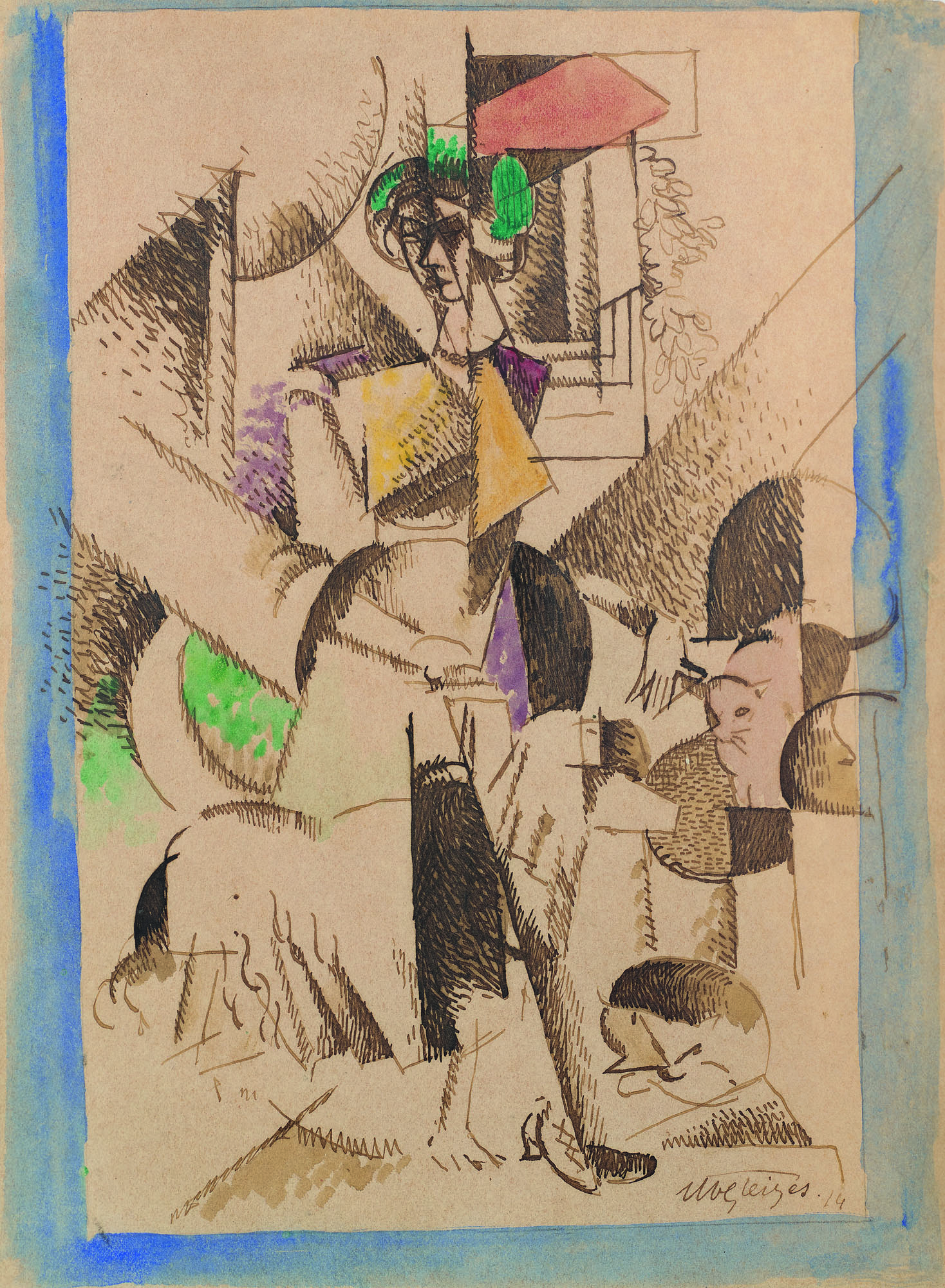 Albert Gleizes — Дама в доспехах, Портрет мадам Раймон Дюшан Вийон, изображение 1