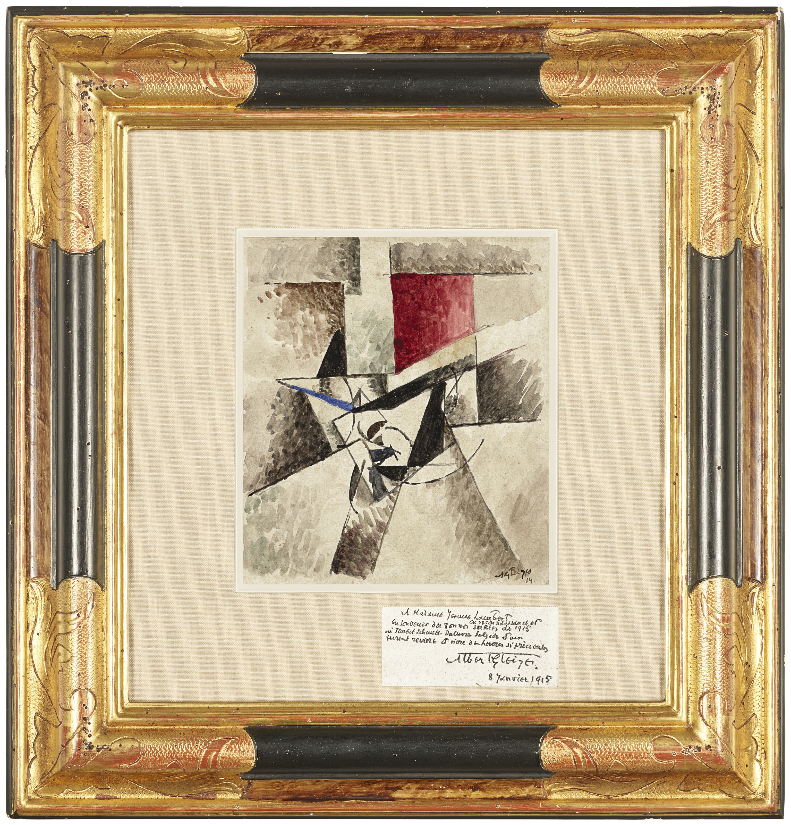 Albert Gleizes — Композиция в стиле кубизма с портретом коменданта Ламберта, изображение 2