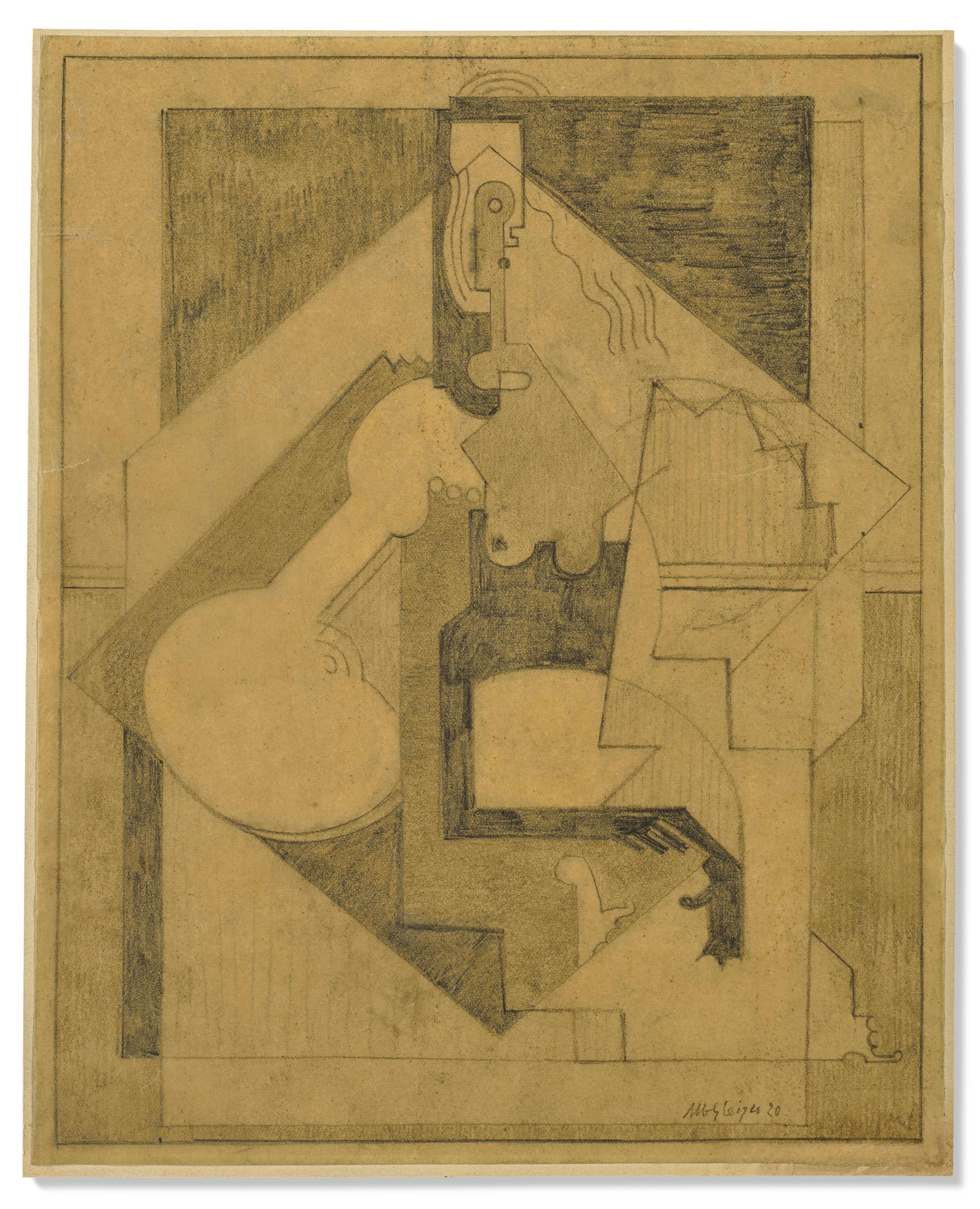 Albert Gleizes — Этюд для композиции "Женщина в черном"