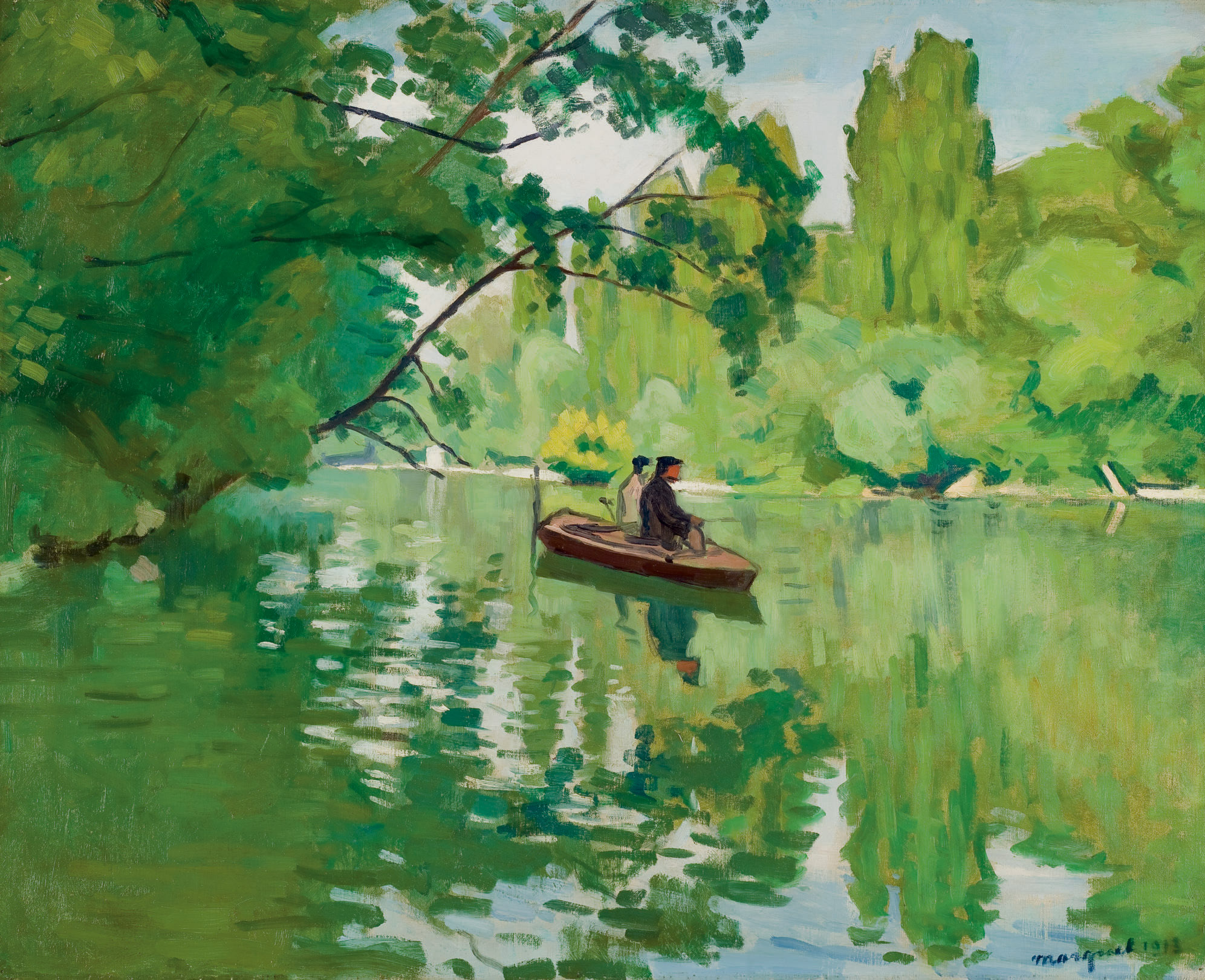 Albert Marquet — Ла-Варенн, Марнские границы, туристы на барке