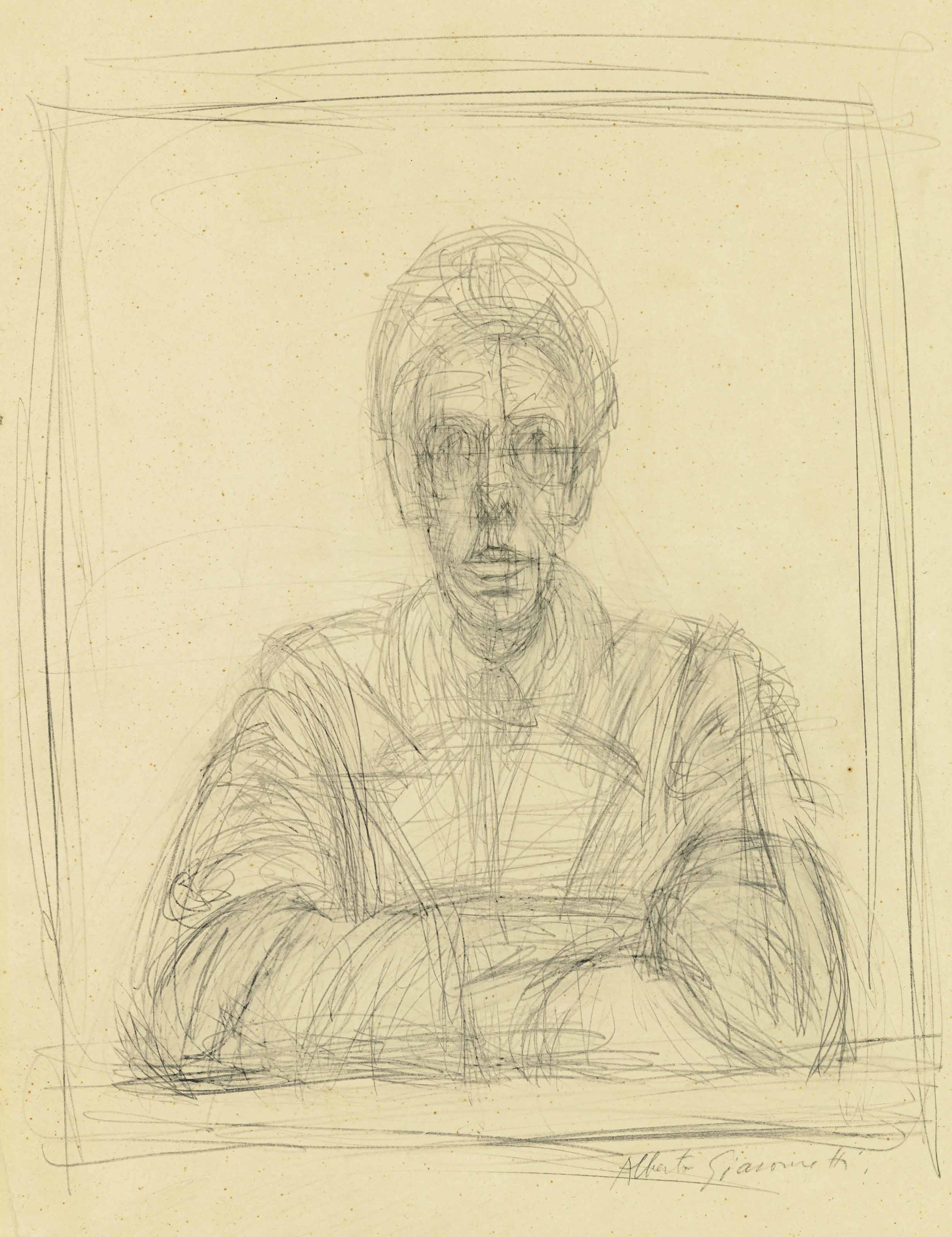 Alberto Giacometti — Автопортрет первой фотографии Ирвинга Пенна (1950)