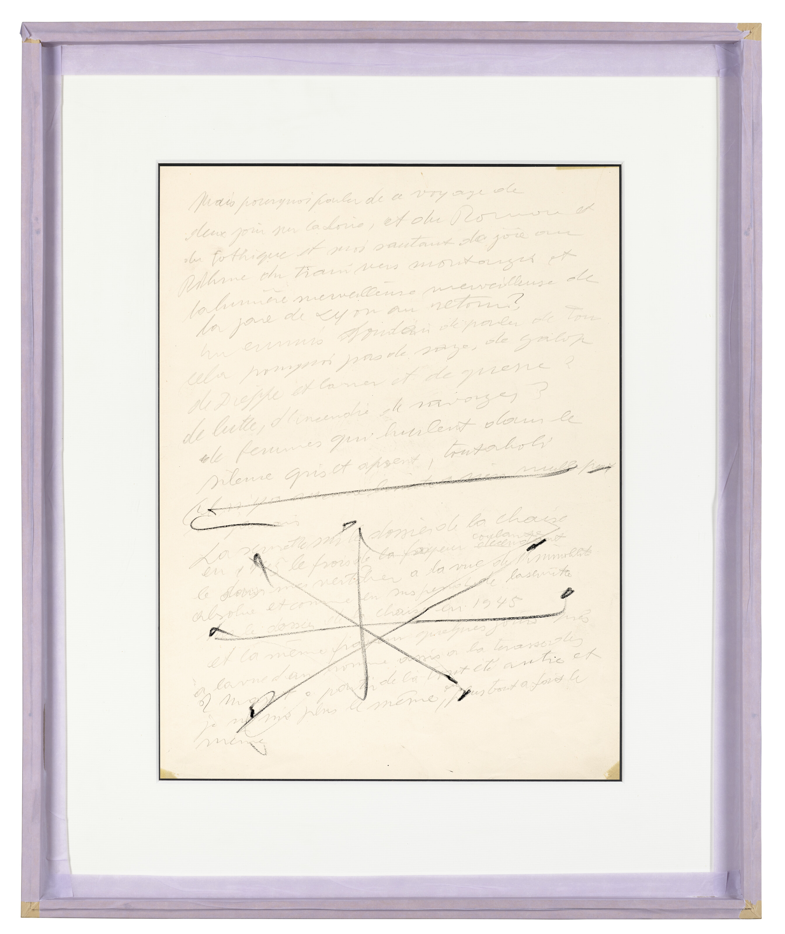 Alberto Giacometti — Печать ( справа ); Аннотации и схемы форм ( сзади ), изображение 5