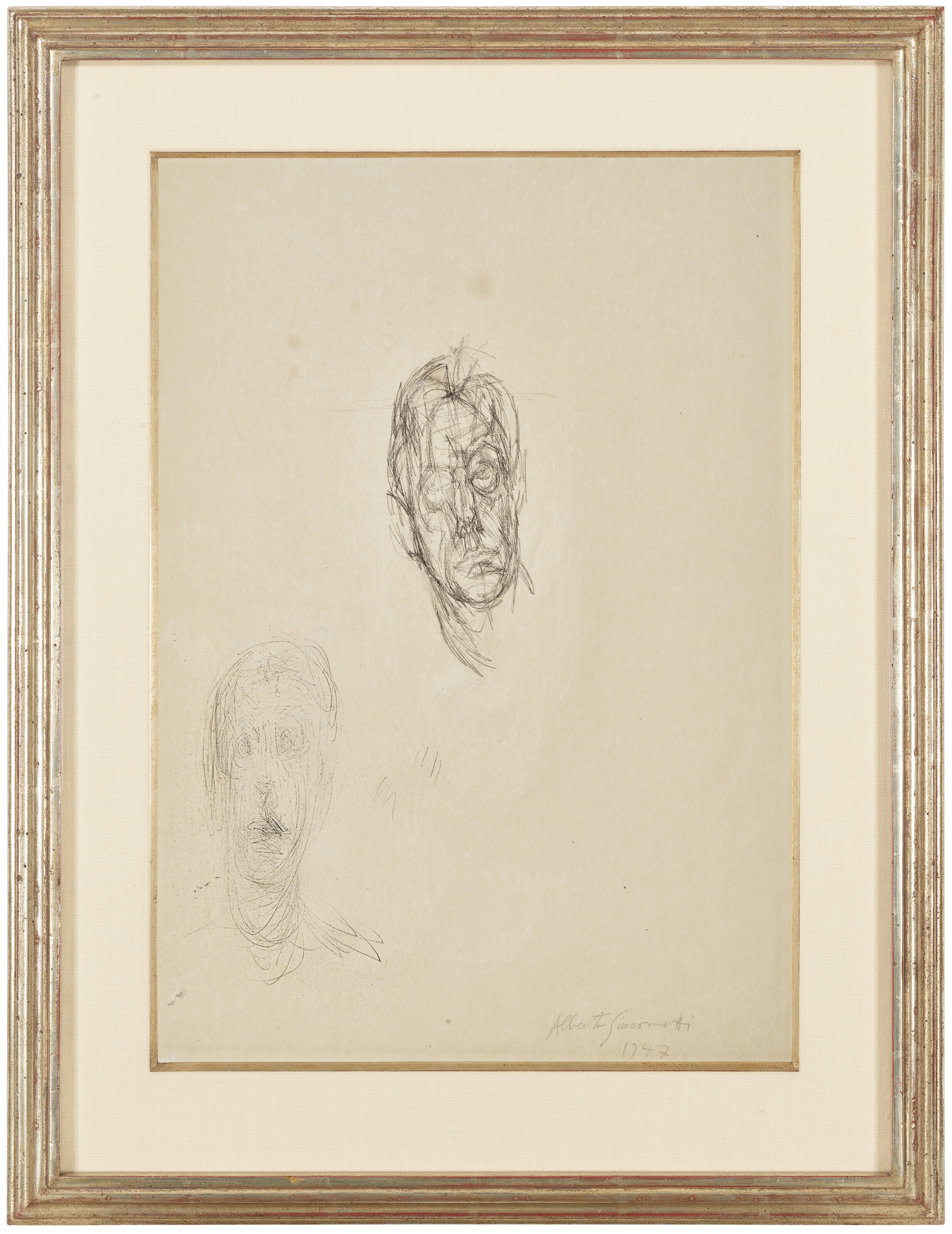 Alberto Giacometti — Тет-а-тет с Диего и его возлюбленной (прямая линия); Тет-а-тет (оборотная сторона), изображение 2