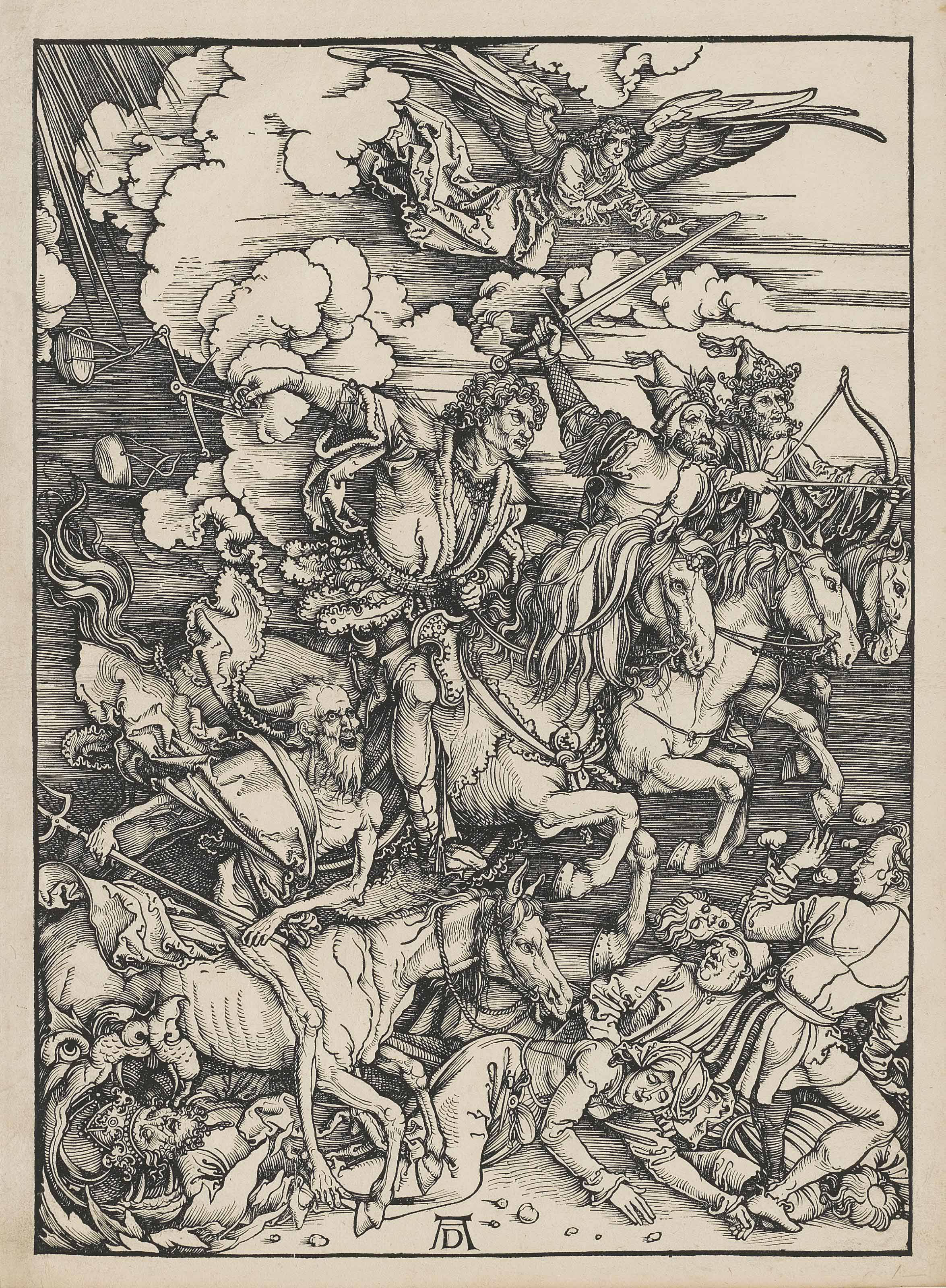 Albrecht Dürer — Четыре всадника Апокалипсиса, из книги "Апокалипсис" (ч. 64; М., гл. 167; С.М.С. 115)