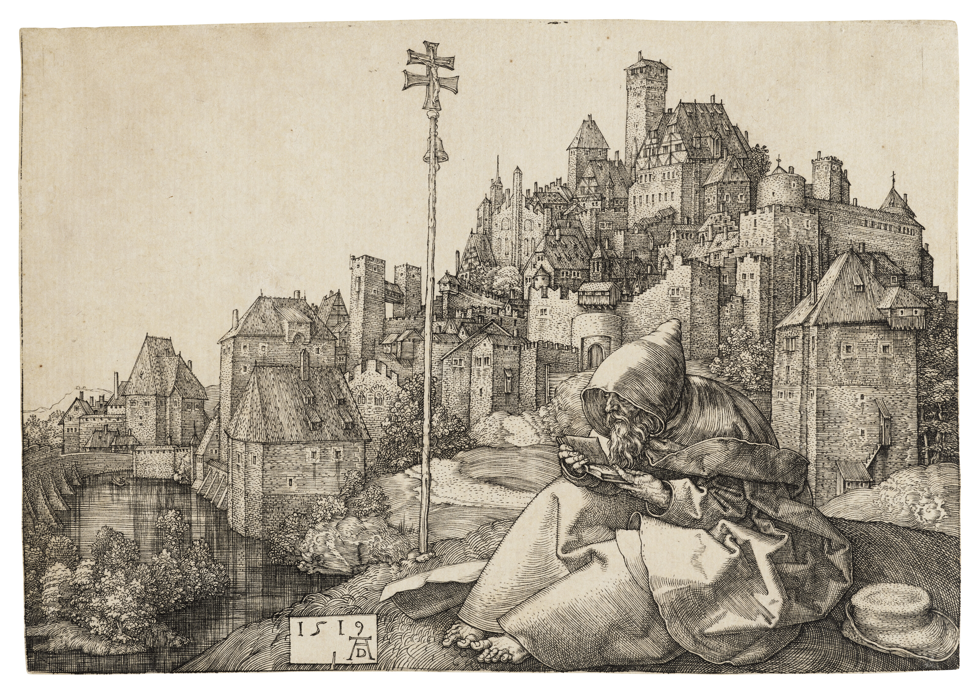Albrecht Dürer — Чтение Святого Антония
