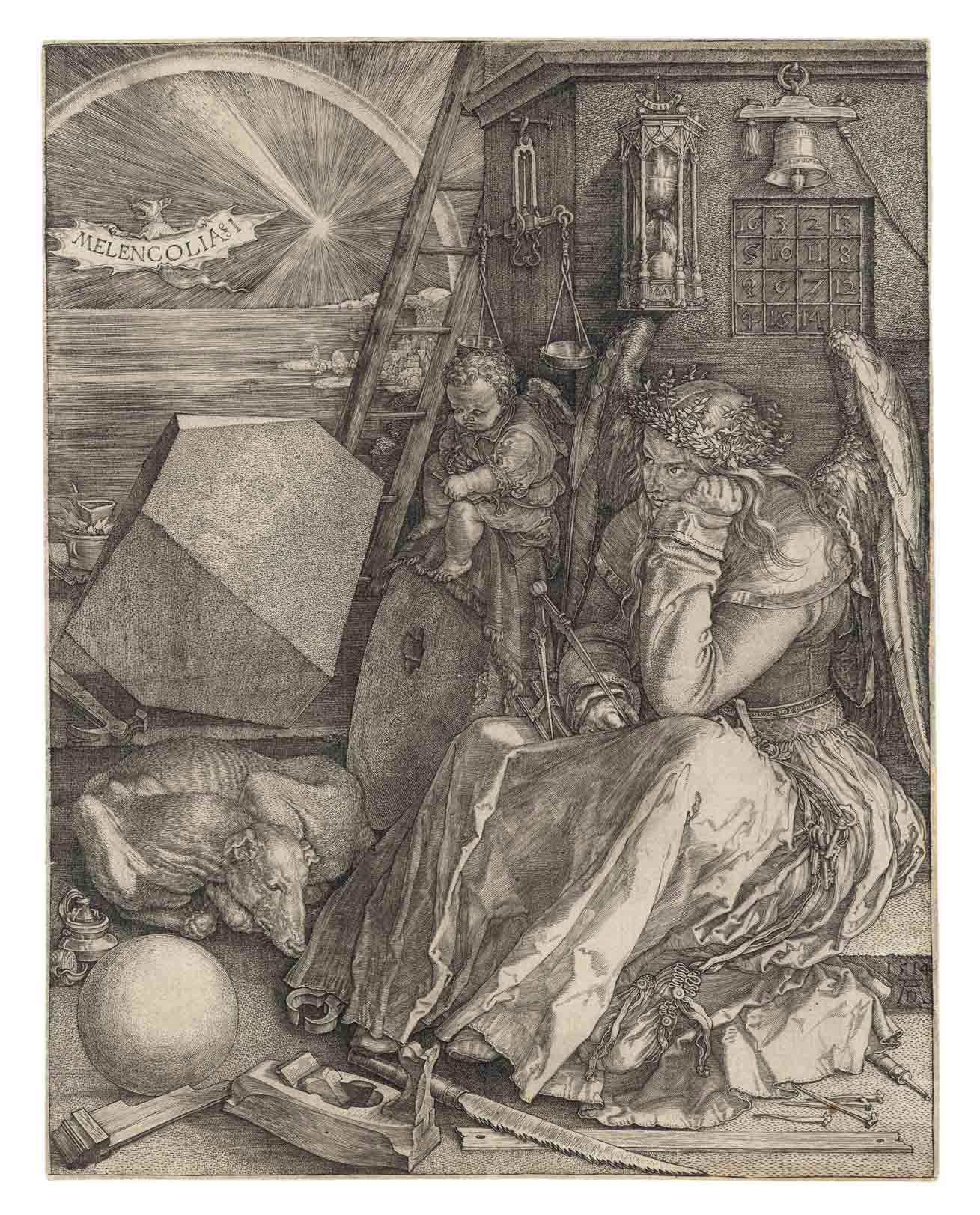 Albrecht Dürer — Меленколия I (B. 74; M., Holl. 75; S.M.S. 71)