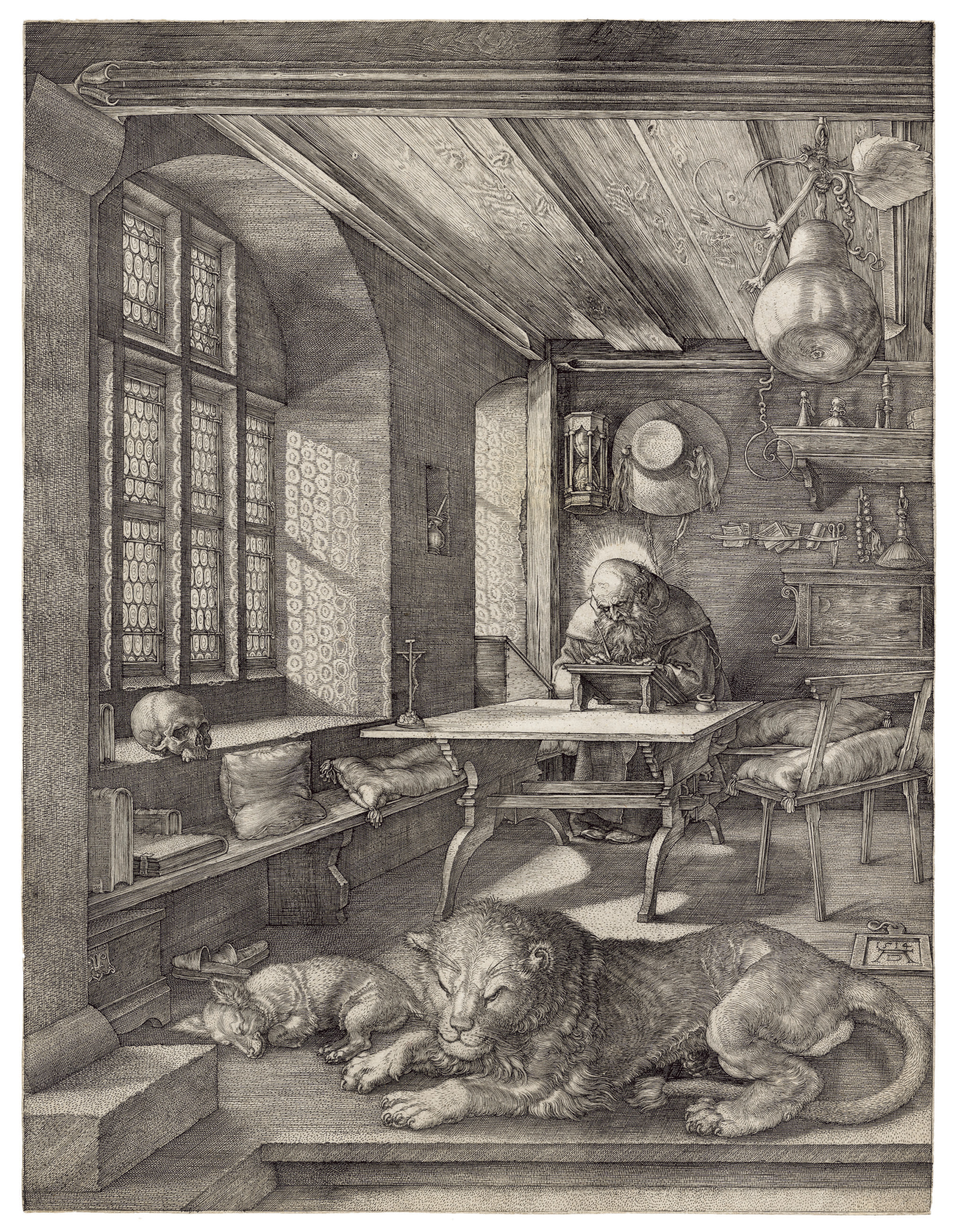Albrecht Dürer — Святой Иероним в своем кабинете (Б. 60; М., Холл. 59; С.М.С. 70)