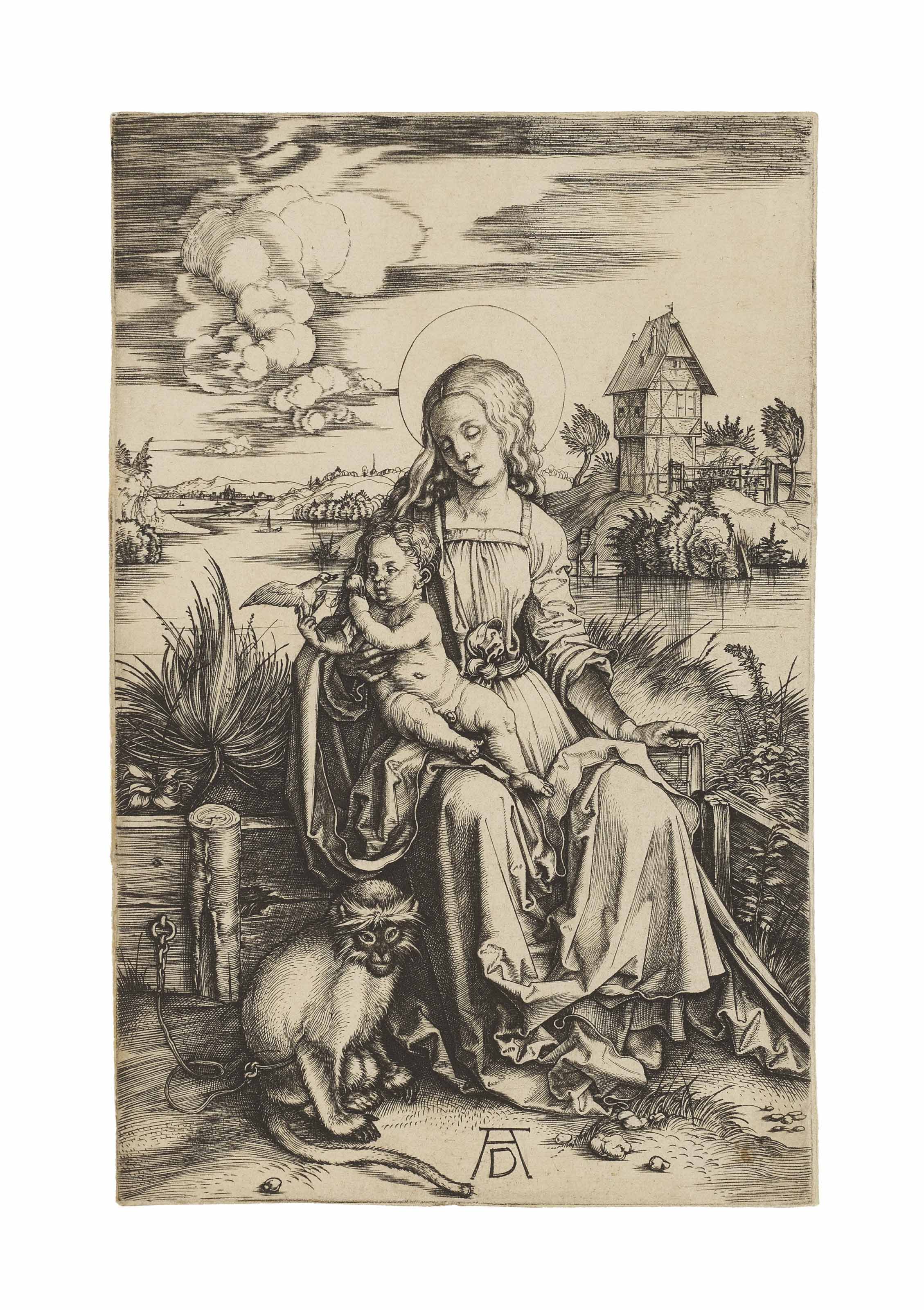 Albrecht Dürer — Богородица с младенцем и обезьяной (ч. 42; М., Зал. 30; С.М.С. 20)